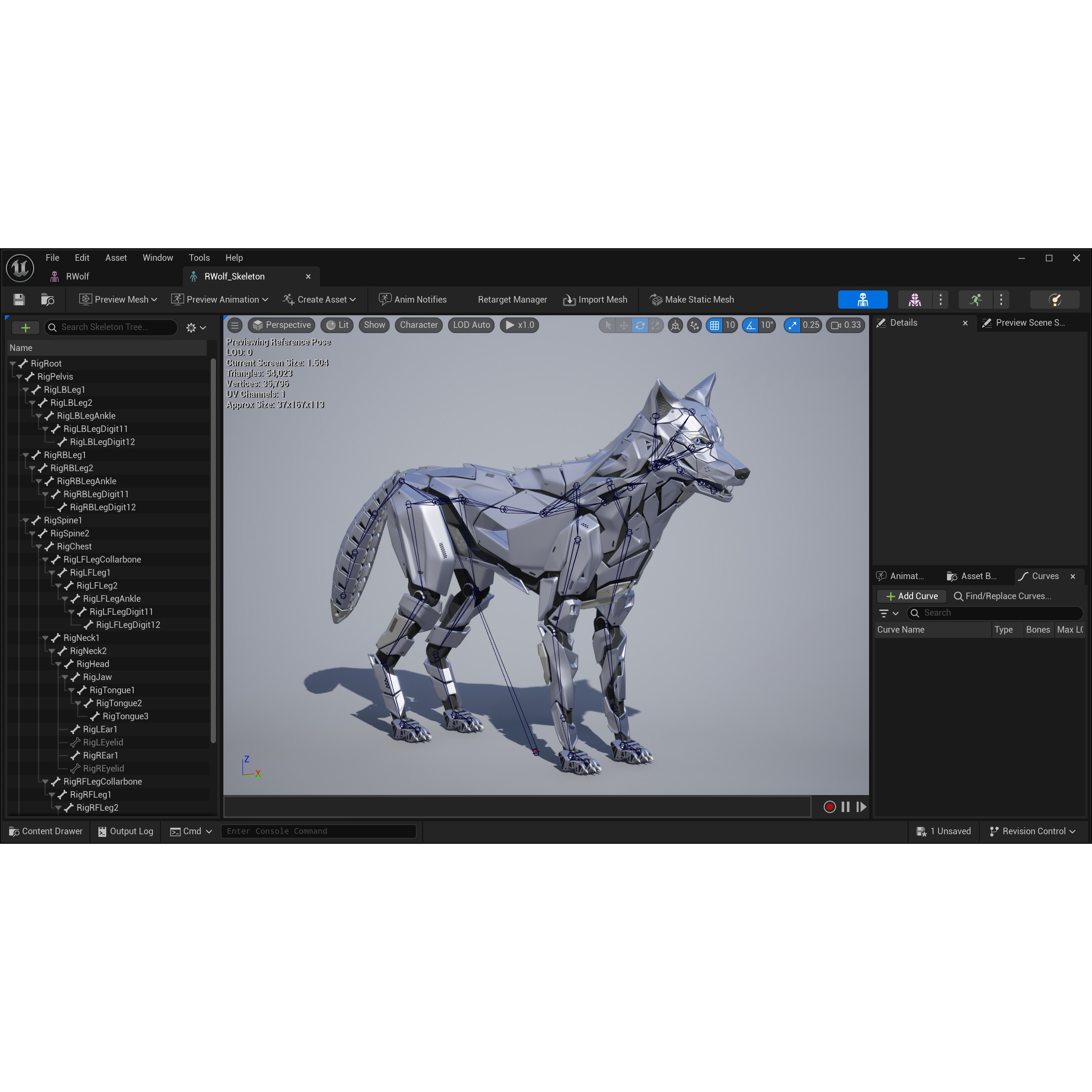 Robot Wolf - Low-Poly Game-Ready 3D Model - View 16