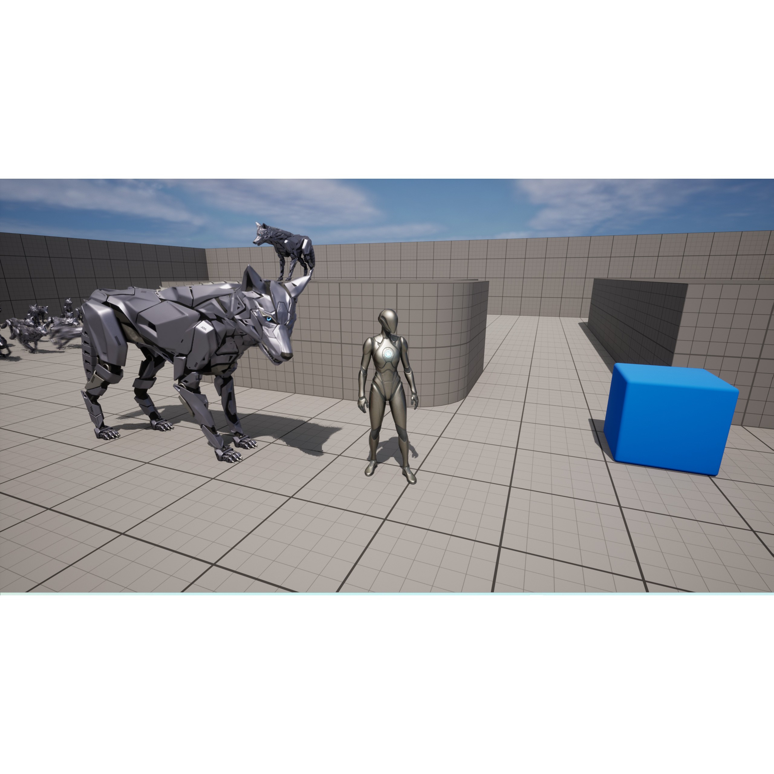 Robot Wolf - Low-Poly Game-Ready 3D Model - View 18