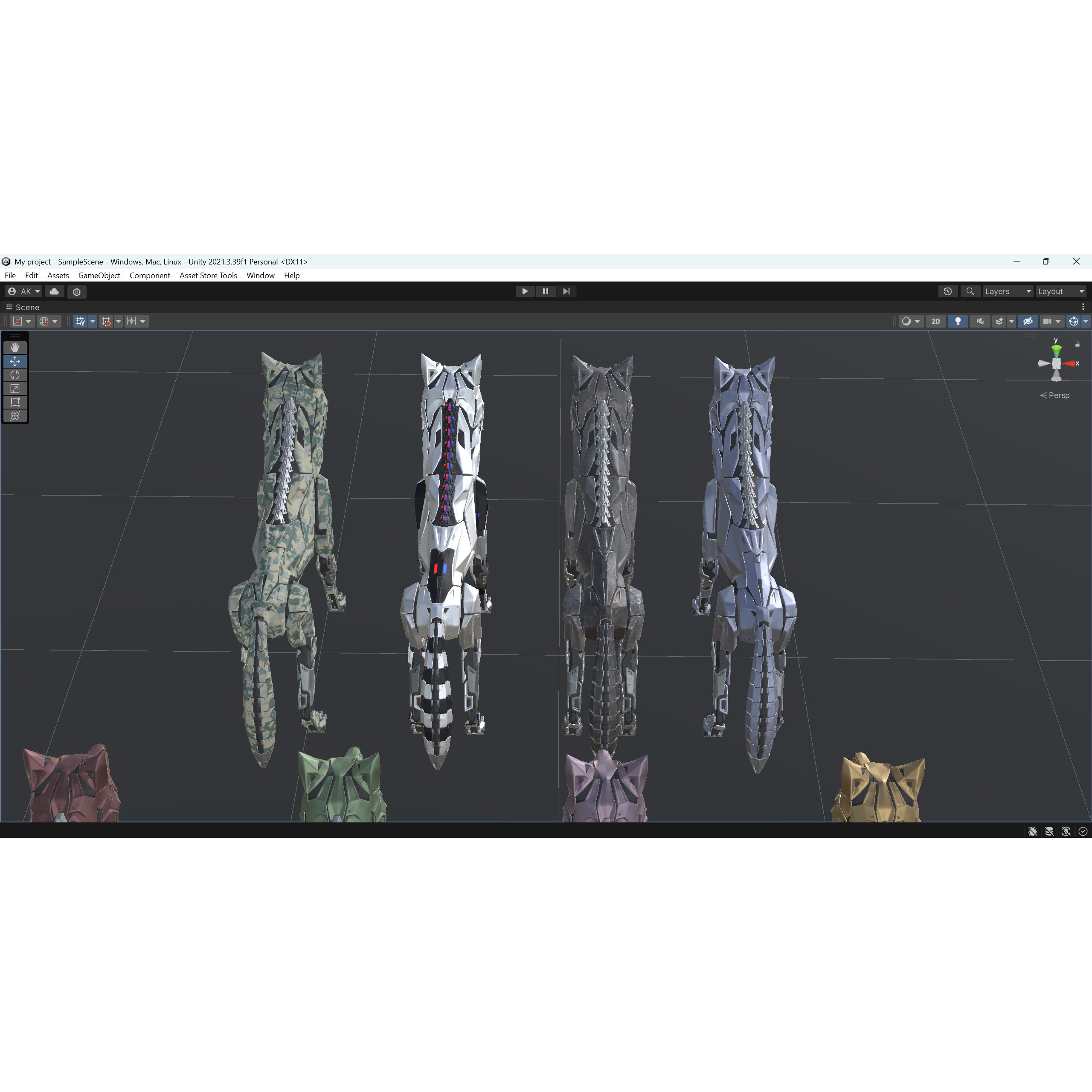 Robot Wolf - Low-Poly Game-Ready 3D Model - View 26