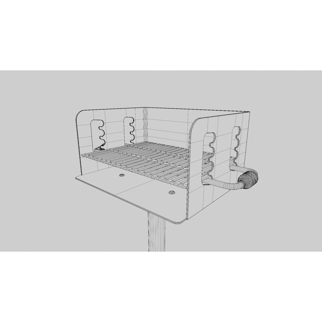 Park Grill 3D Model – High Poly BBQ Equipment, PBR Textures, FBX, OBJ - View 10