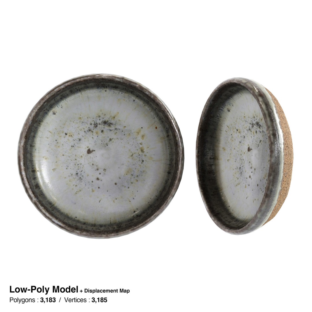 Japanese Tableware Set 3D Model – Low Poly PBR Asset, FBX, Blender - View 10