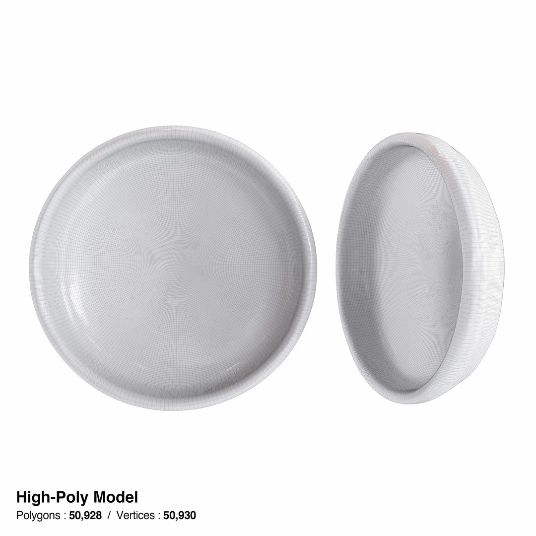 Japanese Tableware Set 3D Model – Low Poly PBR Asset, FBX, Blender - View 13