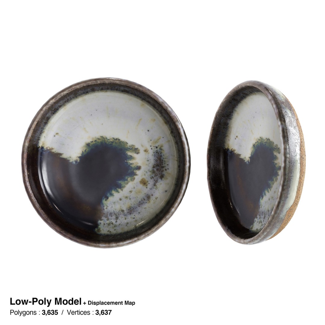 Japanese Tableware Set 3D Model – Low Poly PBR Asset, FBX, Blender - View 16