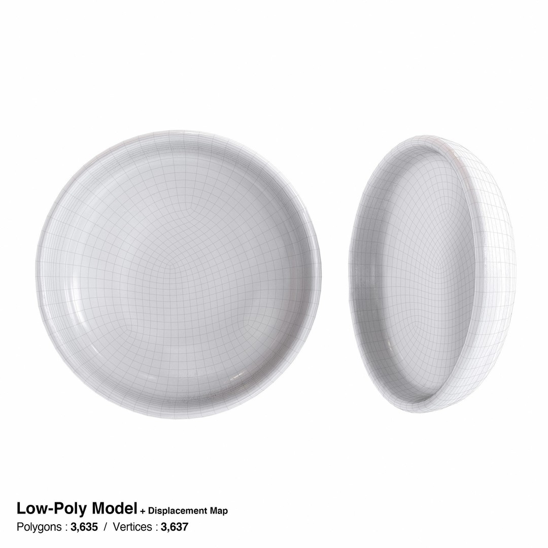 Japanese Tableware Set 3D Model – Low Poly PBR Asset, FBX, Blender - View 17