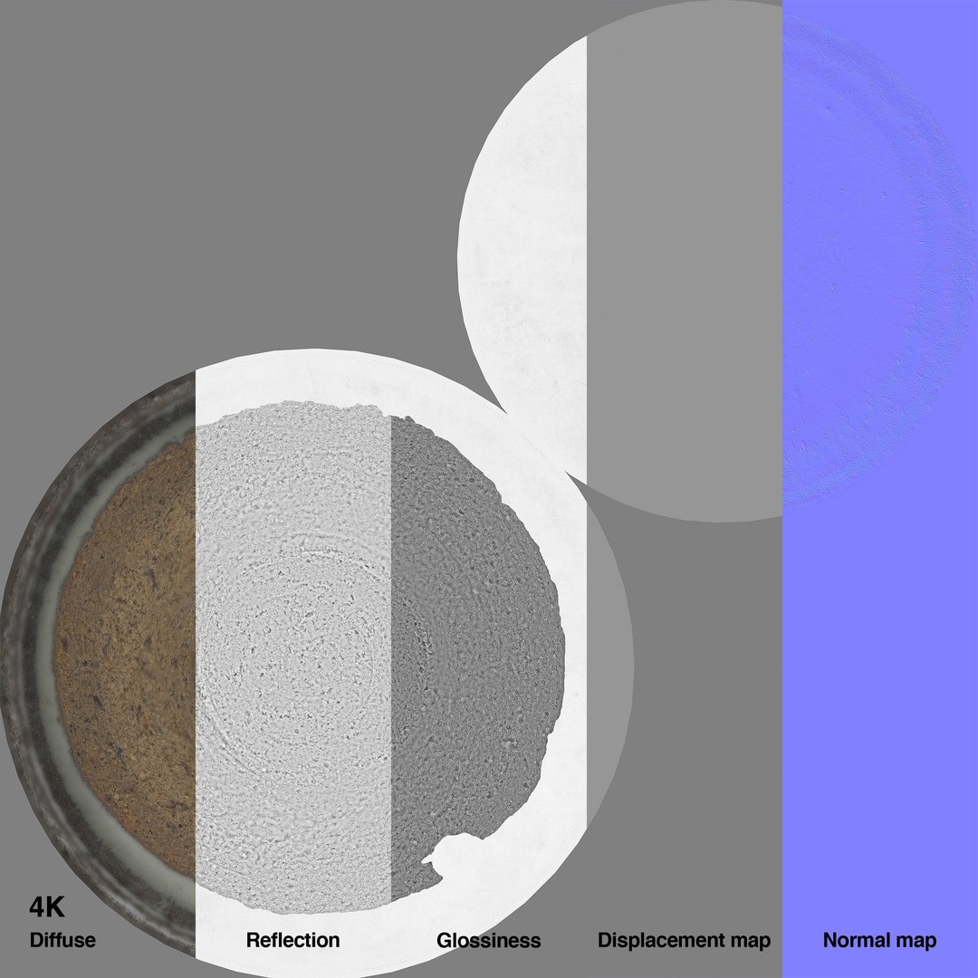 Japanese Tableware Set 3D Model – Low Poly PBR Asset, FBX, Blender - View 23