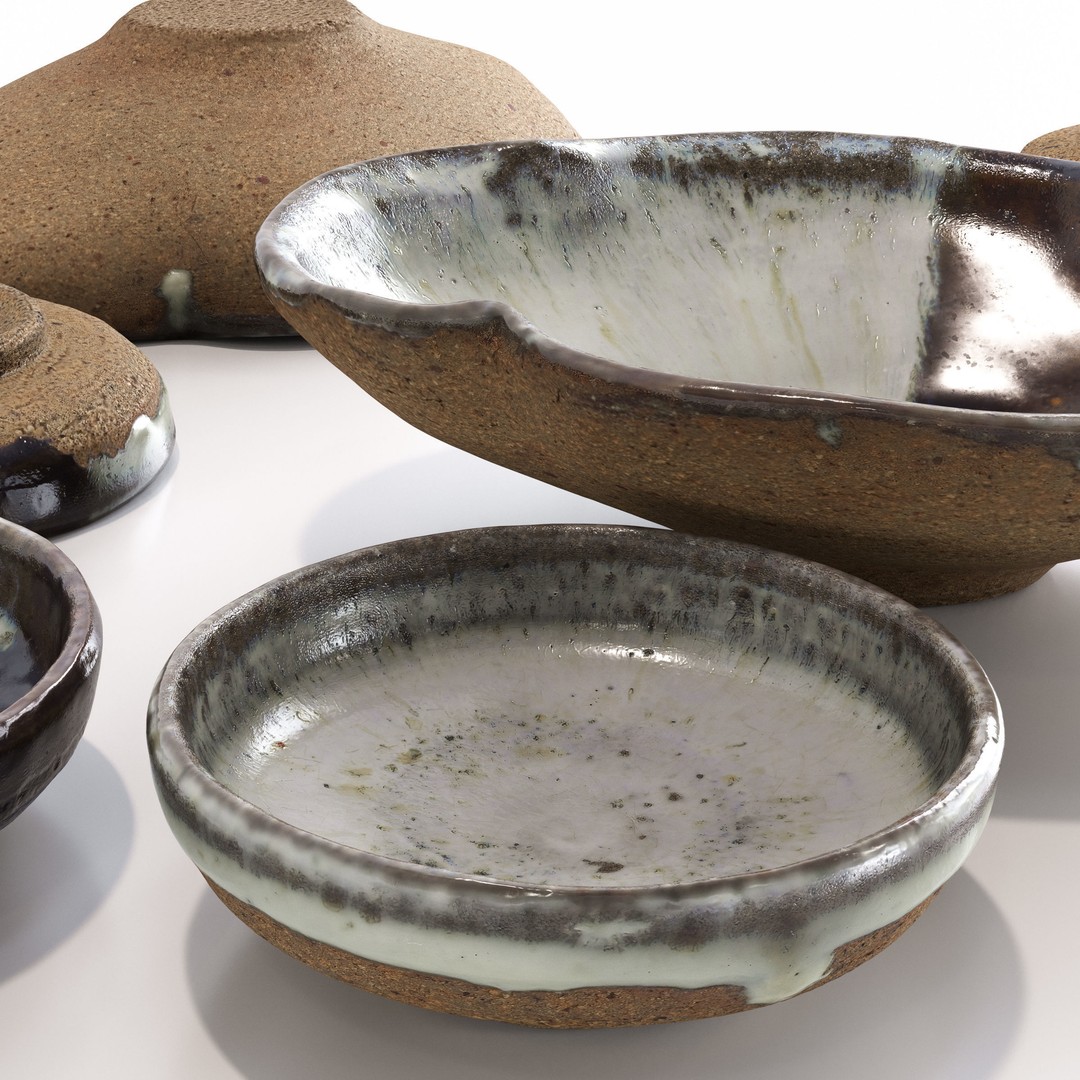 Japanese Tableware Set 3D Model – Low Poly PBR Asset, FBX, Blender - View 5