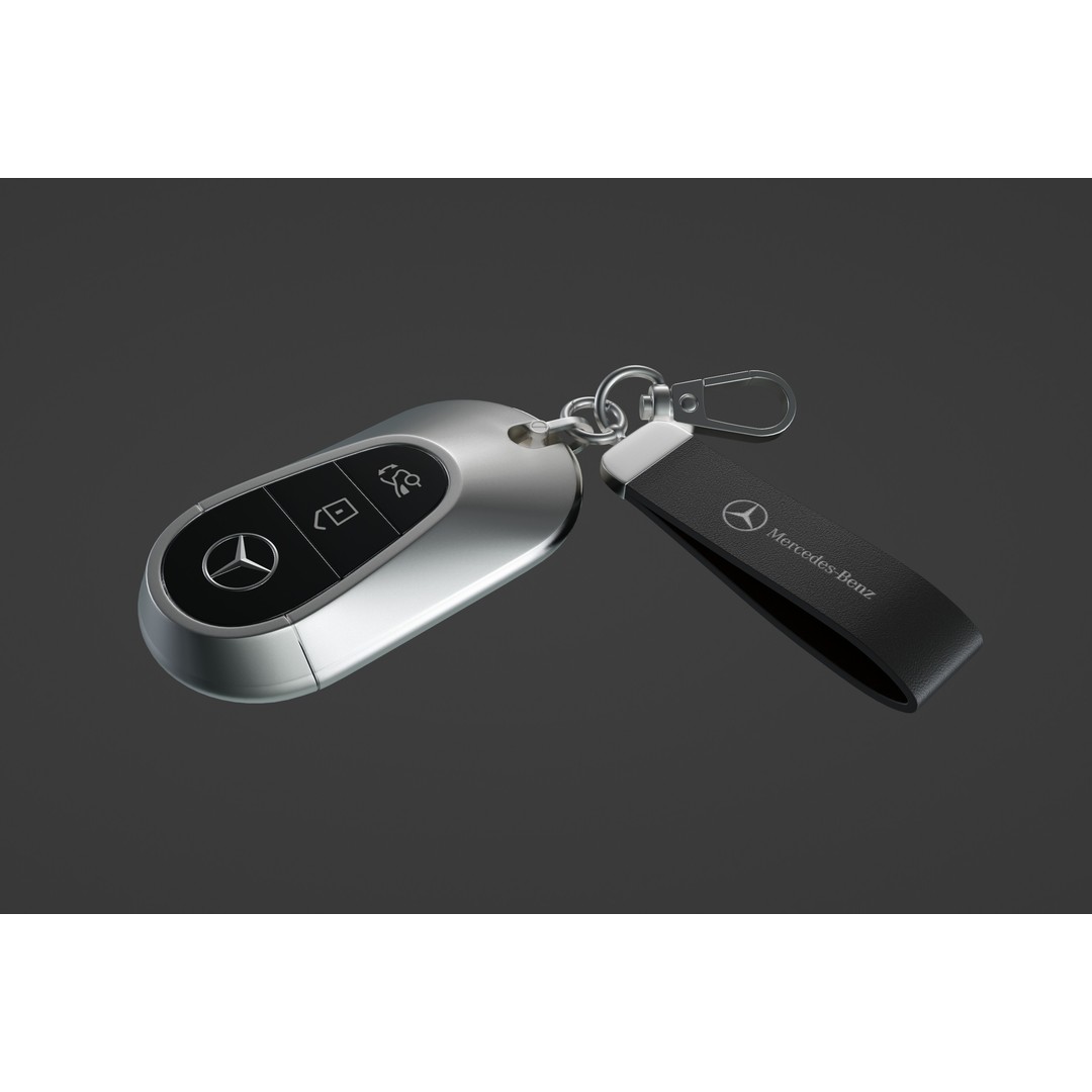Mercedes Car Key 3D Model – Low Poly PBR Asset, FBX, OBJ, Blender - View 10