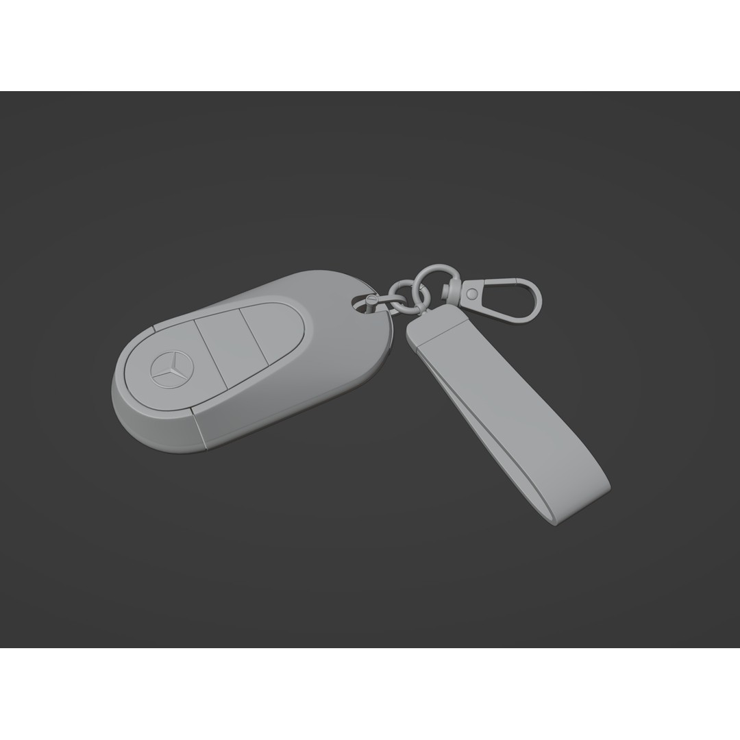 Mercedes Car Key 3D Model – Low Poly PBR Asset, FBX, OBJ, Blender - View 12