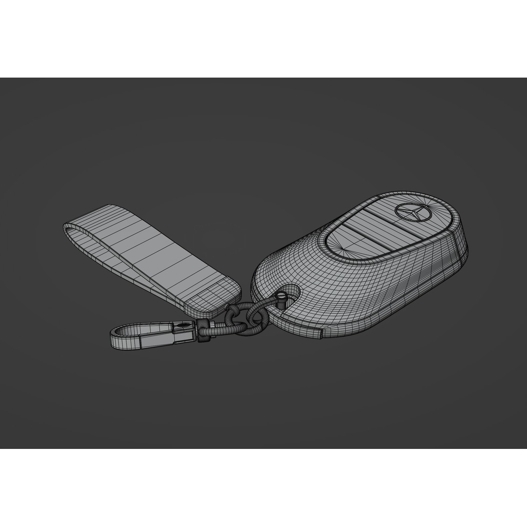 Mercedes Car Key 3D Model – Low Poly PBR Asset, FBX, OBJ, Blender - View 14