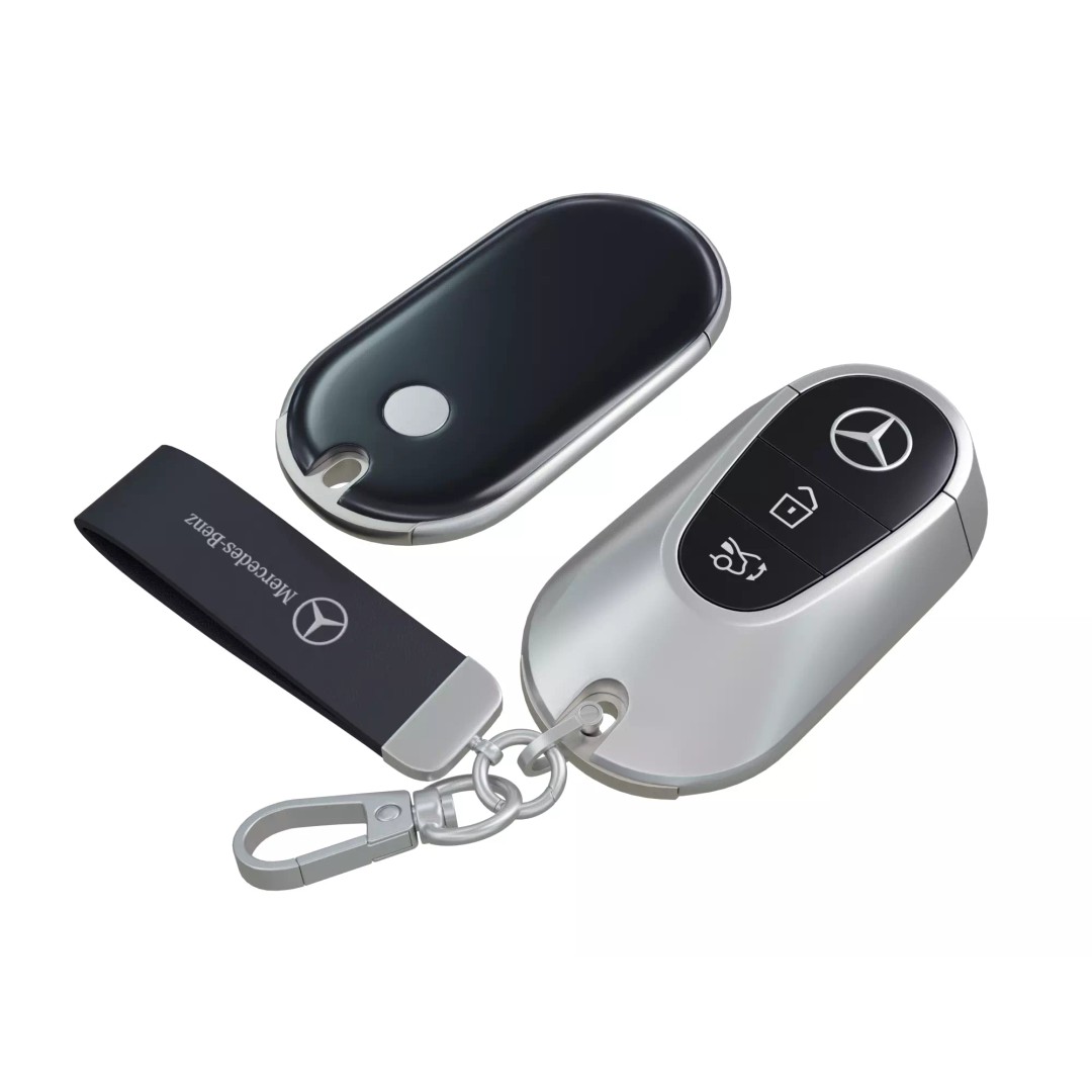 Mercedes Car Key 3D Model – Low Poly PBR Asset, FBX, OBJ, Blender - View 2
