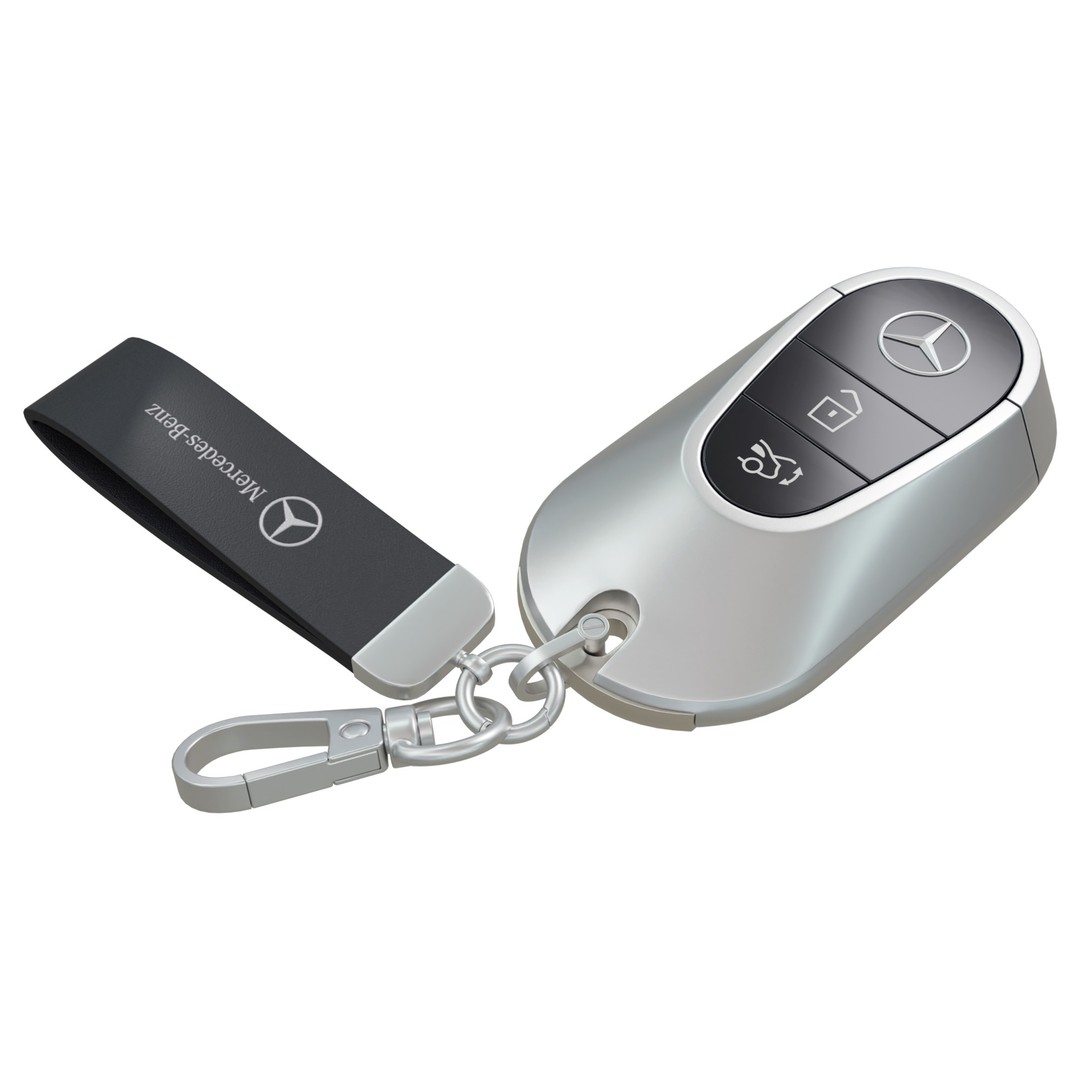 Mercedes Car Key 3D Model – Low Poly PBR Asset, FBX, OBJ, Blender - View 5
