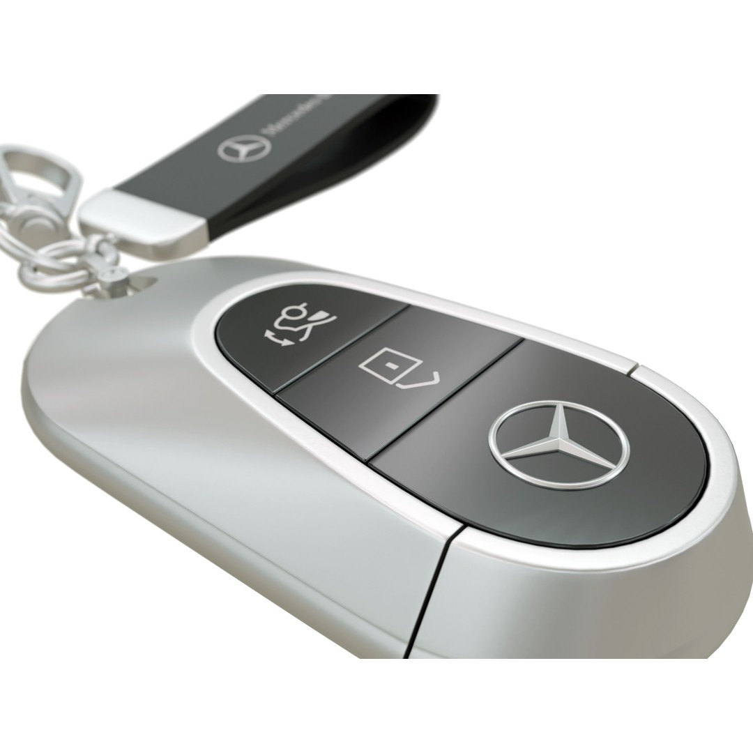 Mercedes Car Key 3D Model – Low Poly PBR Asset, FBX, OBJ, Blender - View 6