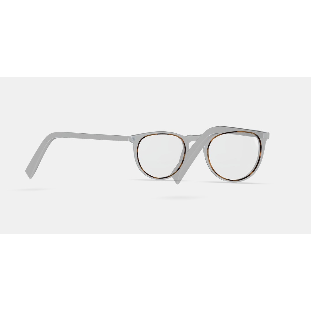 Haskell Eyeglasses 3D Model – Crystal Design, PBR Textures, FBX/OBJ - View 6