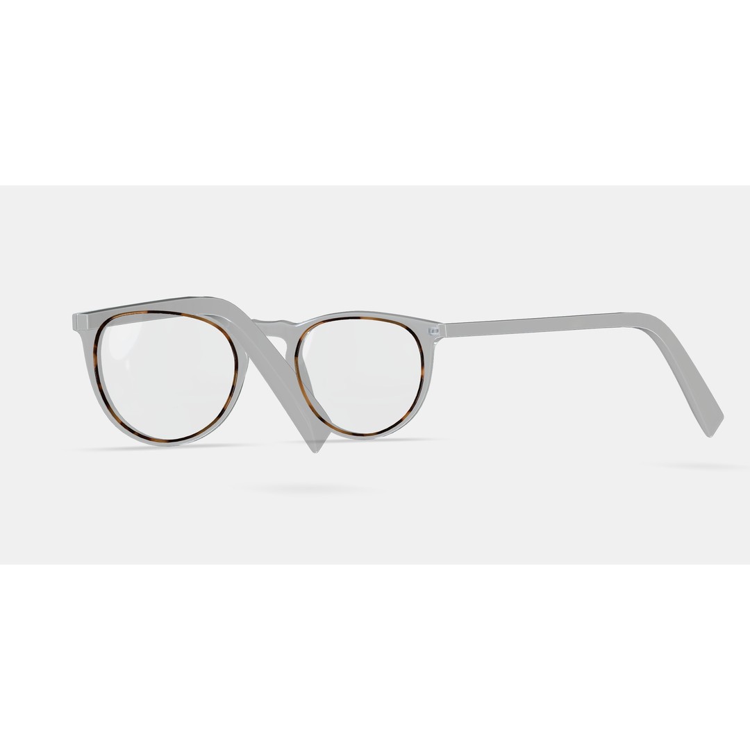 Haskell Eyeglasses 3D Model – Crystal Design, PBR Textures, FBX/OBJ - View 7