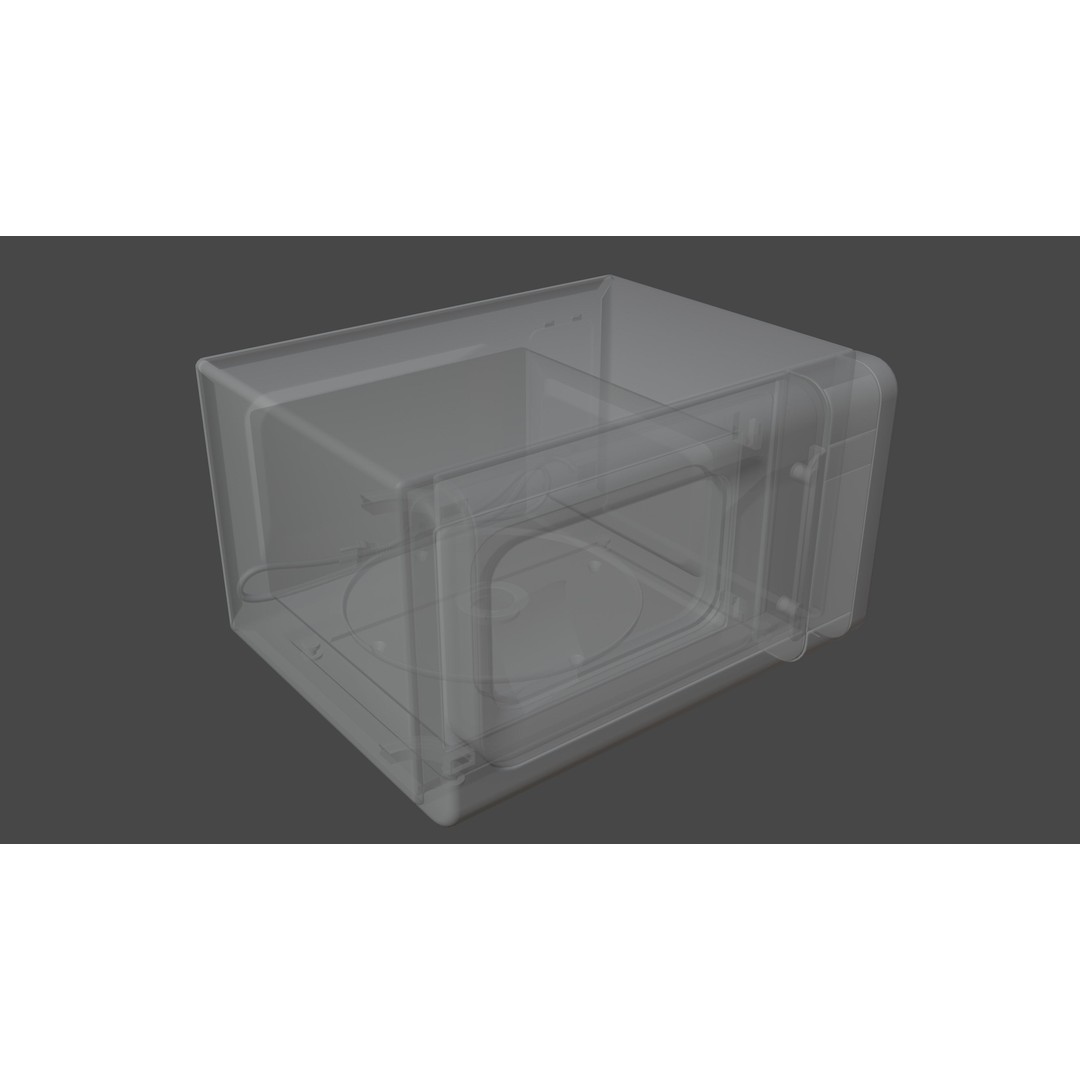 Microwave 3D Model – Low Poly Game Asset, PBR Textures, FBX - View 13