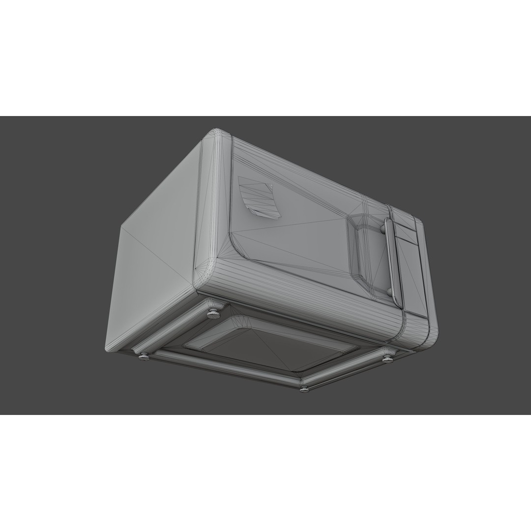 Microwave 3D Model – Low Poly Game Asset, PBR Textures, FBX - View 14