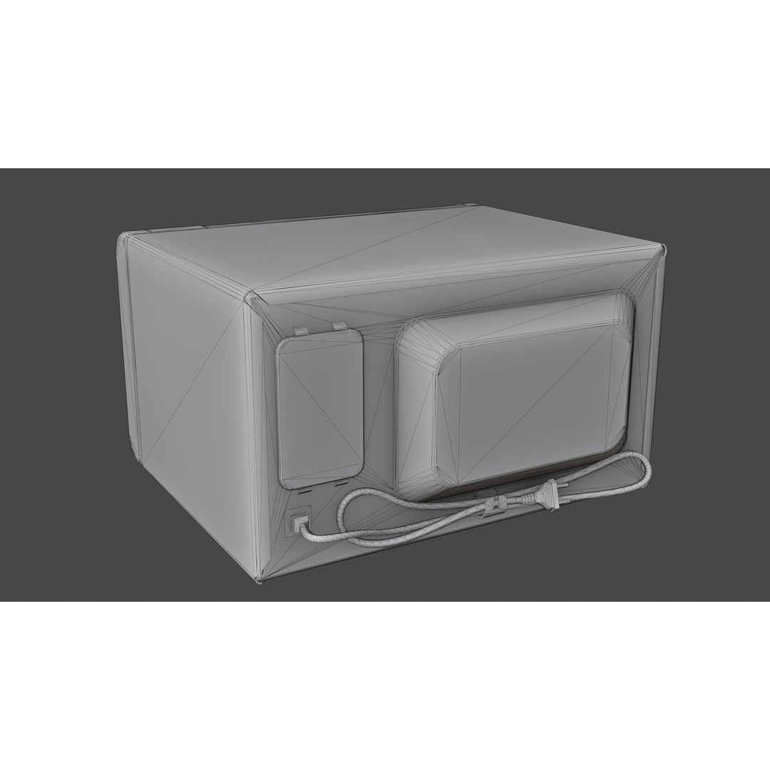 Microwave 3D Model – Low Poly Game Asset, PBR Textures, FBX - View 15