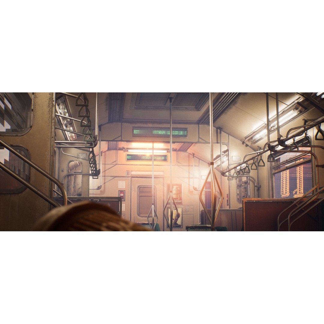 Cyberpunk Subway Train 3D Model – Low Poly Game Asset, UE5 Compatible - View 11