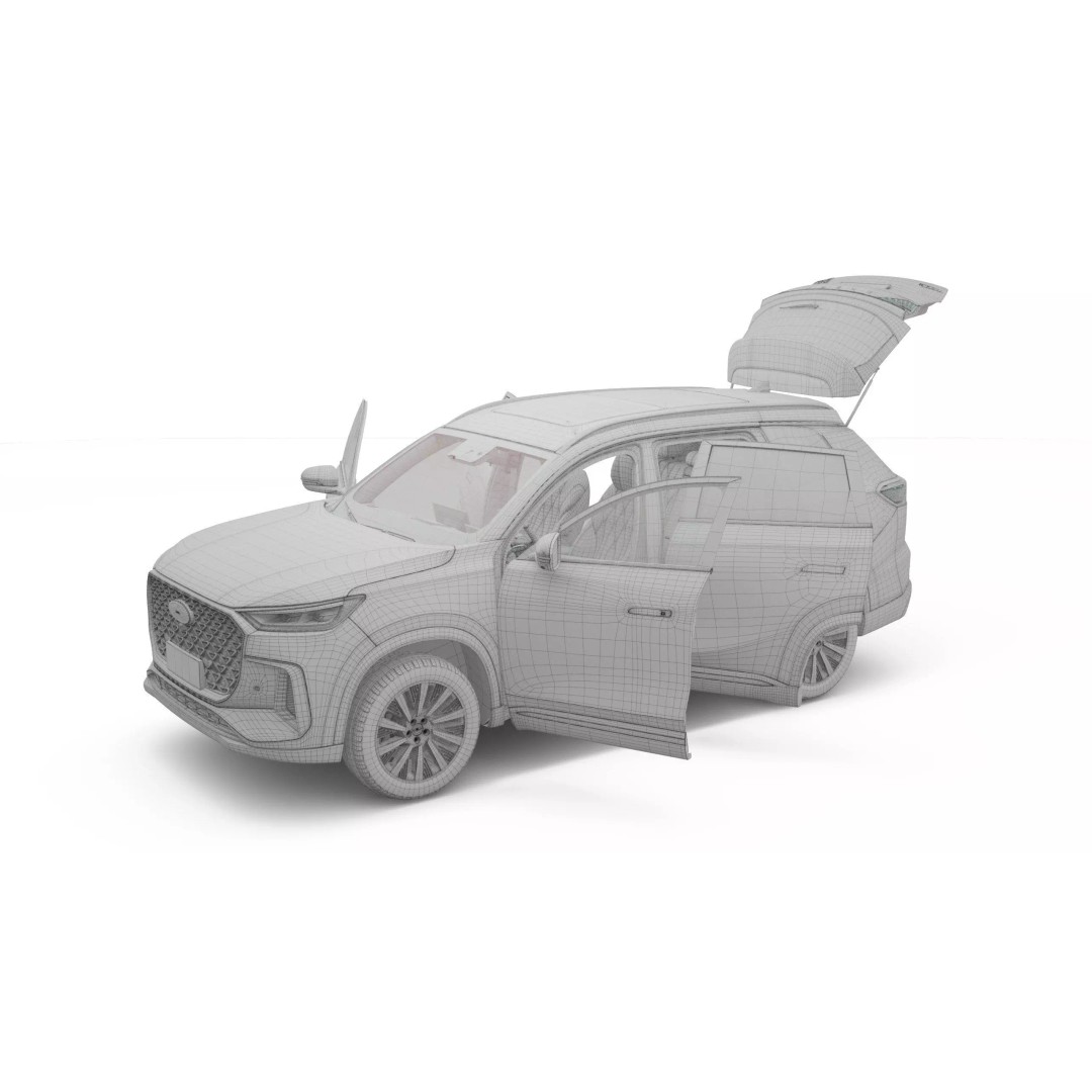 2026 Chery Tiggo 8 Hybrid 3D Model – High Poly Vehicle, FBX, OBJ - View 21