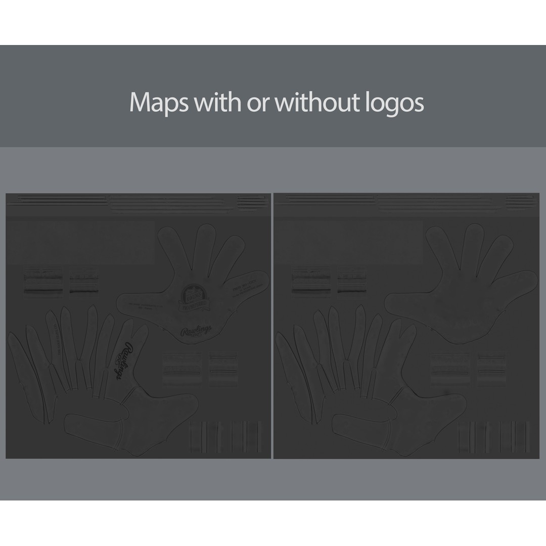 Baseball Glove 3D Model – High Precision PBR Asset, FBX & OBJ