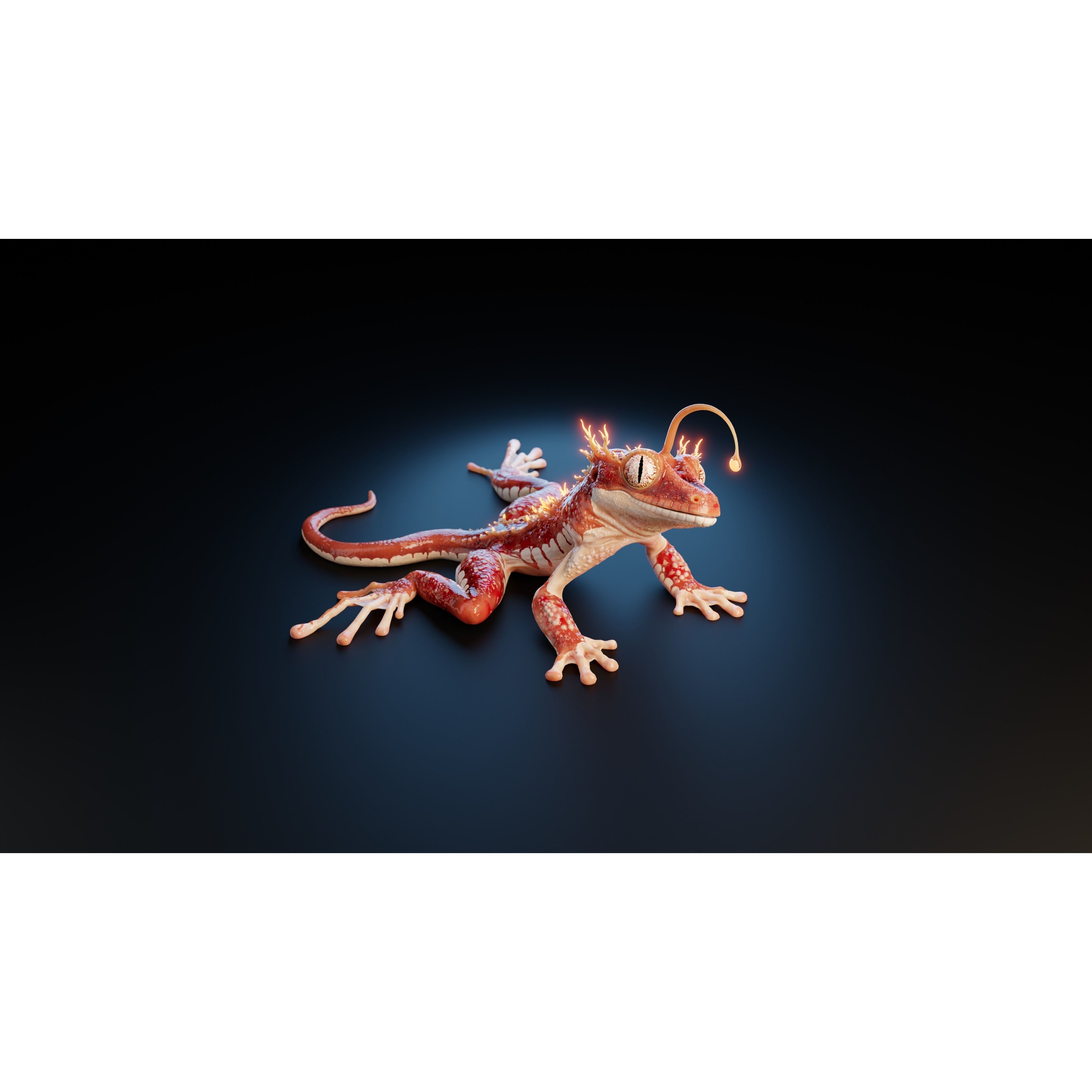 Fantasy Reptile - Low-Poly Game-Ready 3D Model - View 11