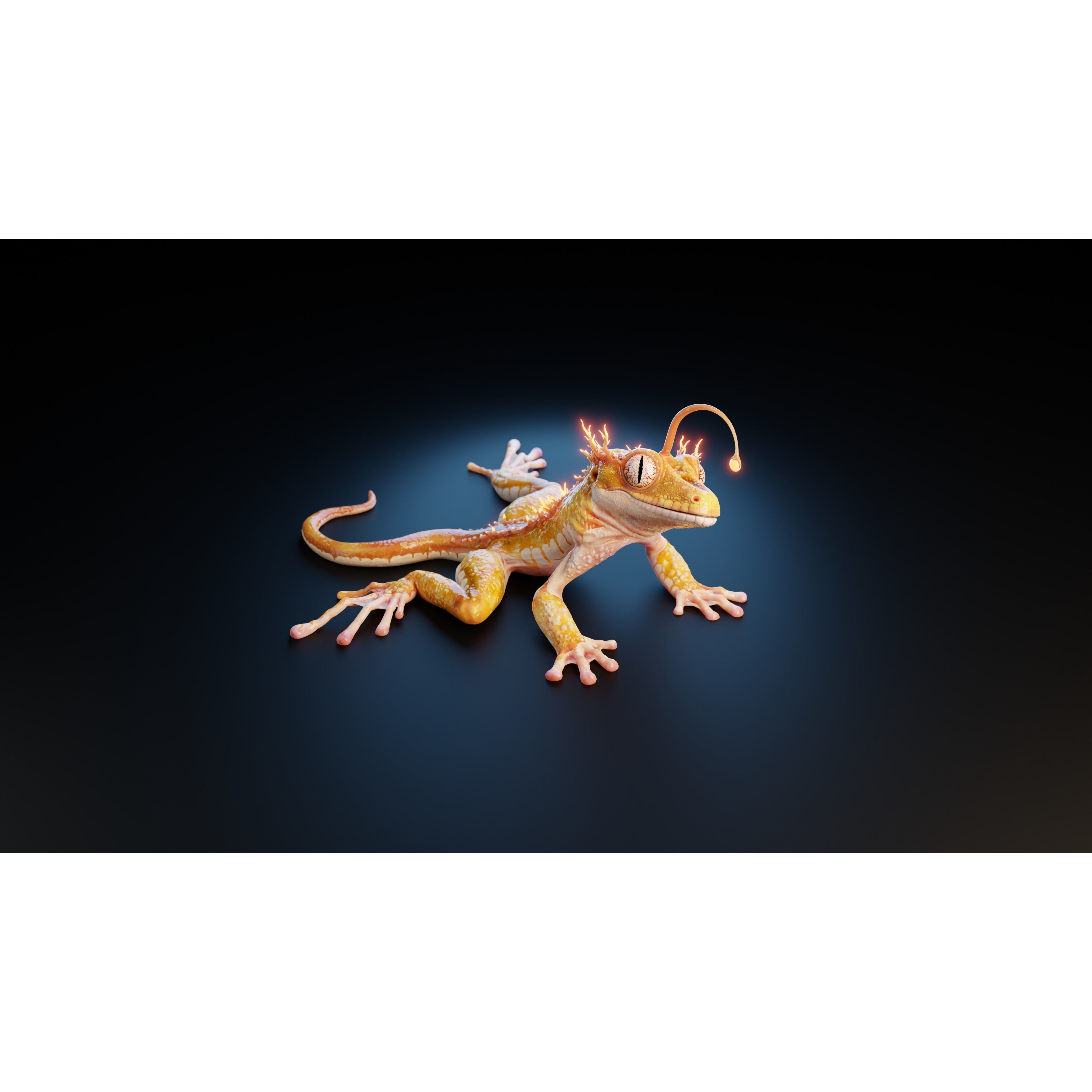 Fantasy Reptile - Low-Poly Game-Ready 3D Model - View 12