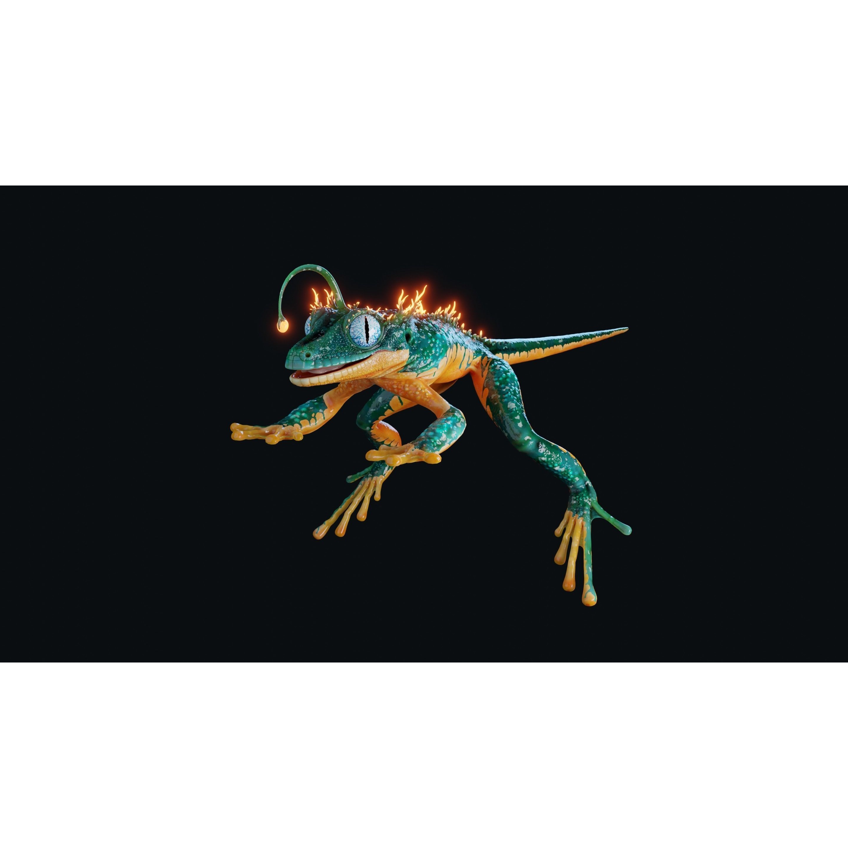 Fantasy Reptile - Low-Poly Game-Ready 3D Model - View 13