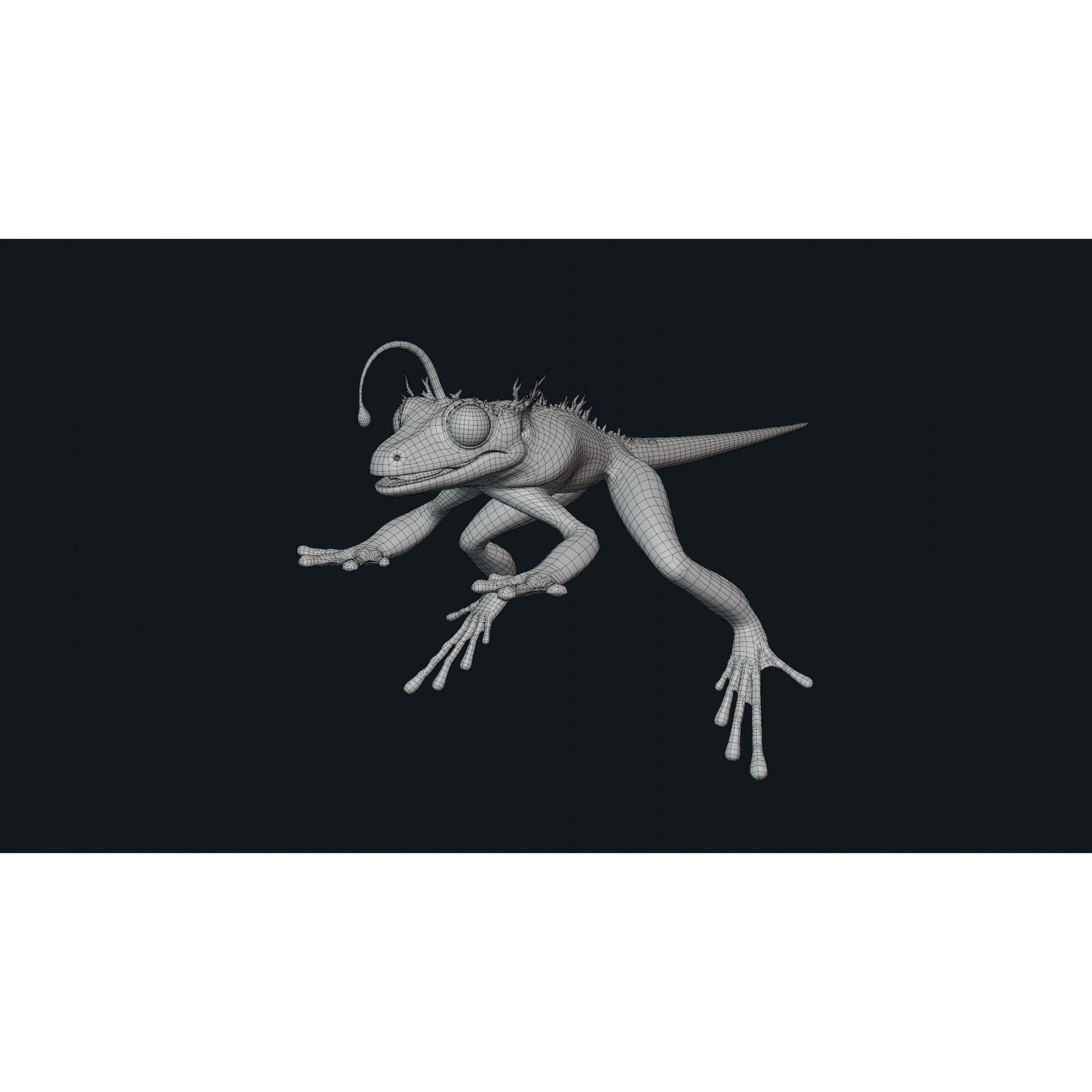 Fantasy Reptile - Low-Poly Game-Ready 3D Model - View 14