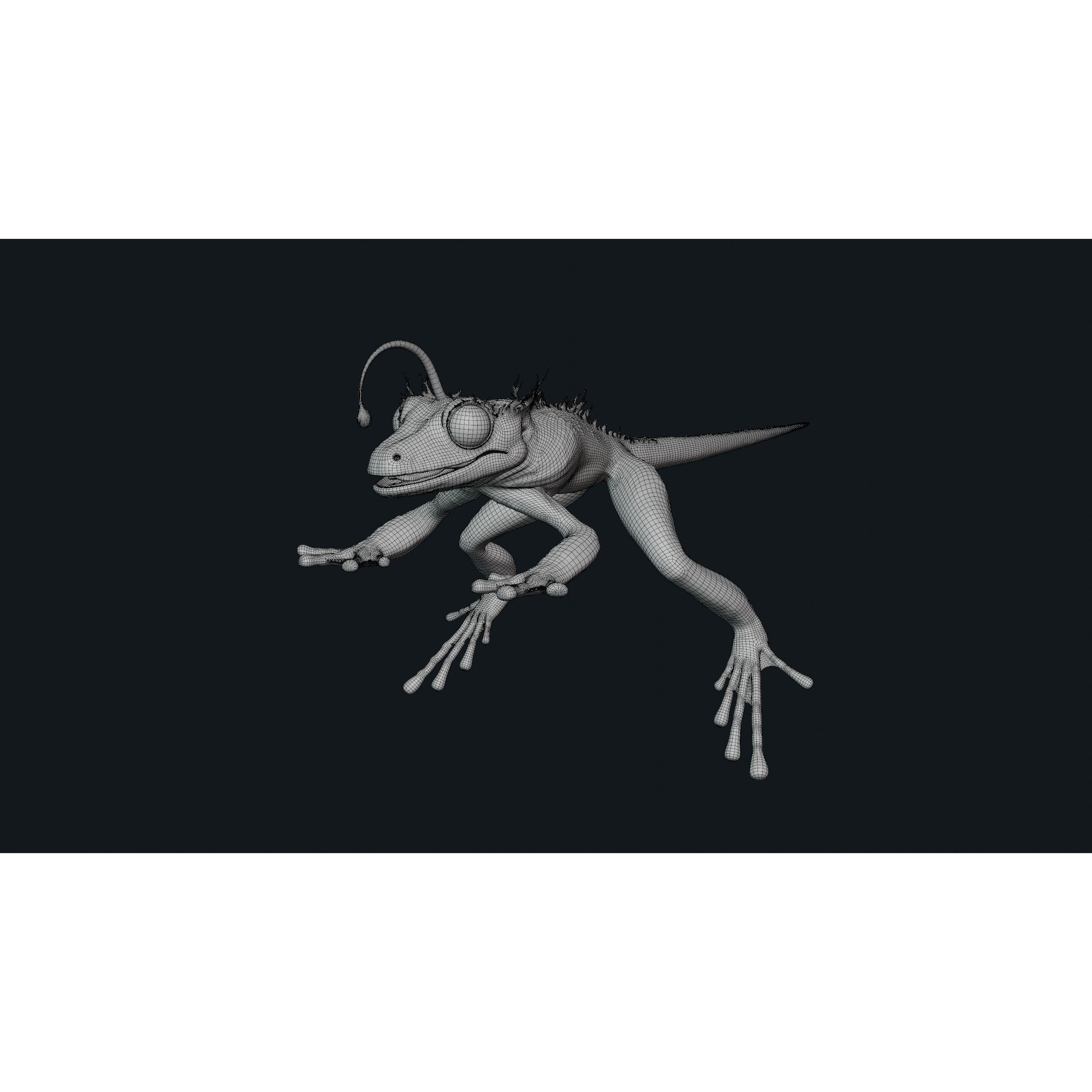 Fantasy Reptile - Low-Poly Game-Ready 3D Model - View 15