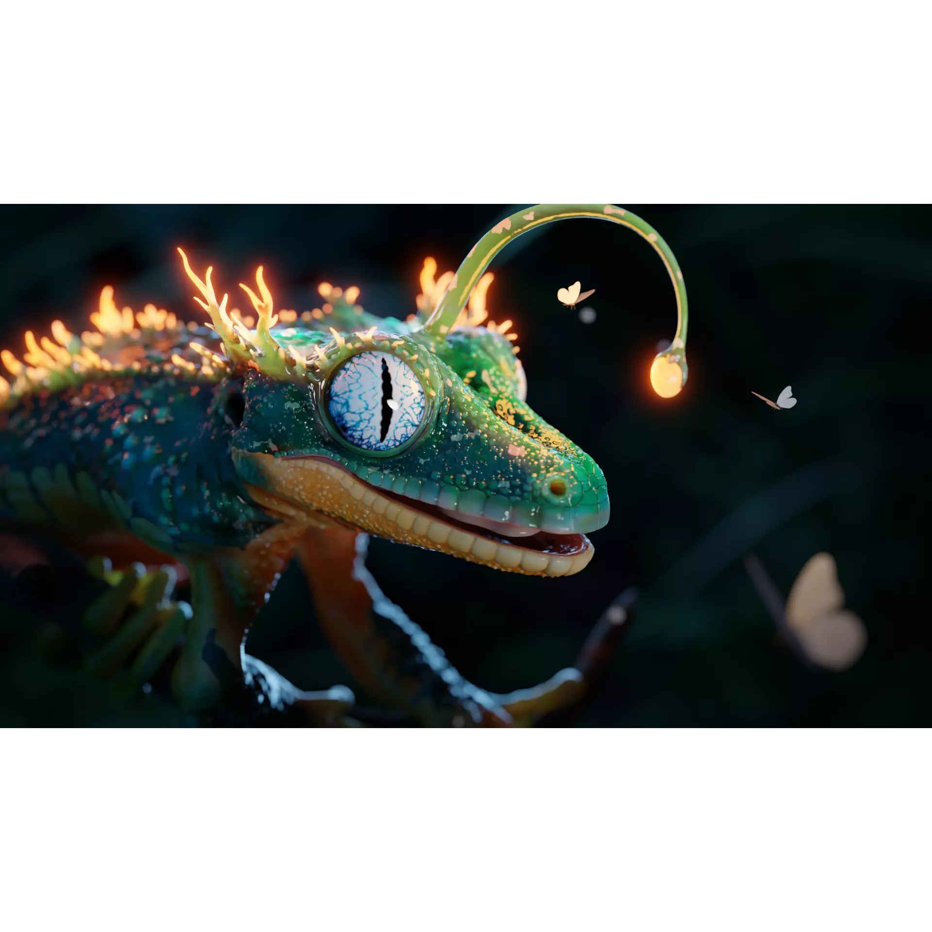 Fantasy Reptile - Low-Poly Game-Ready 3D Model - View 2