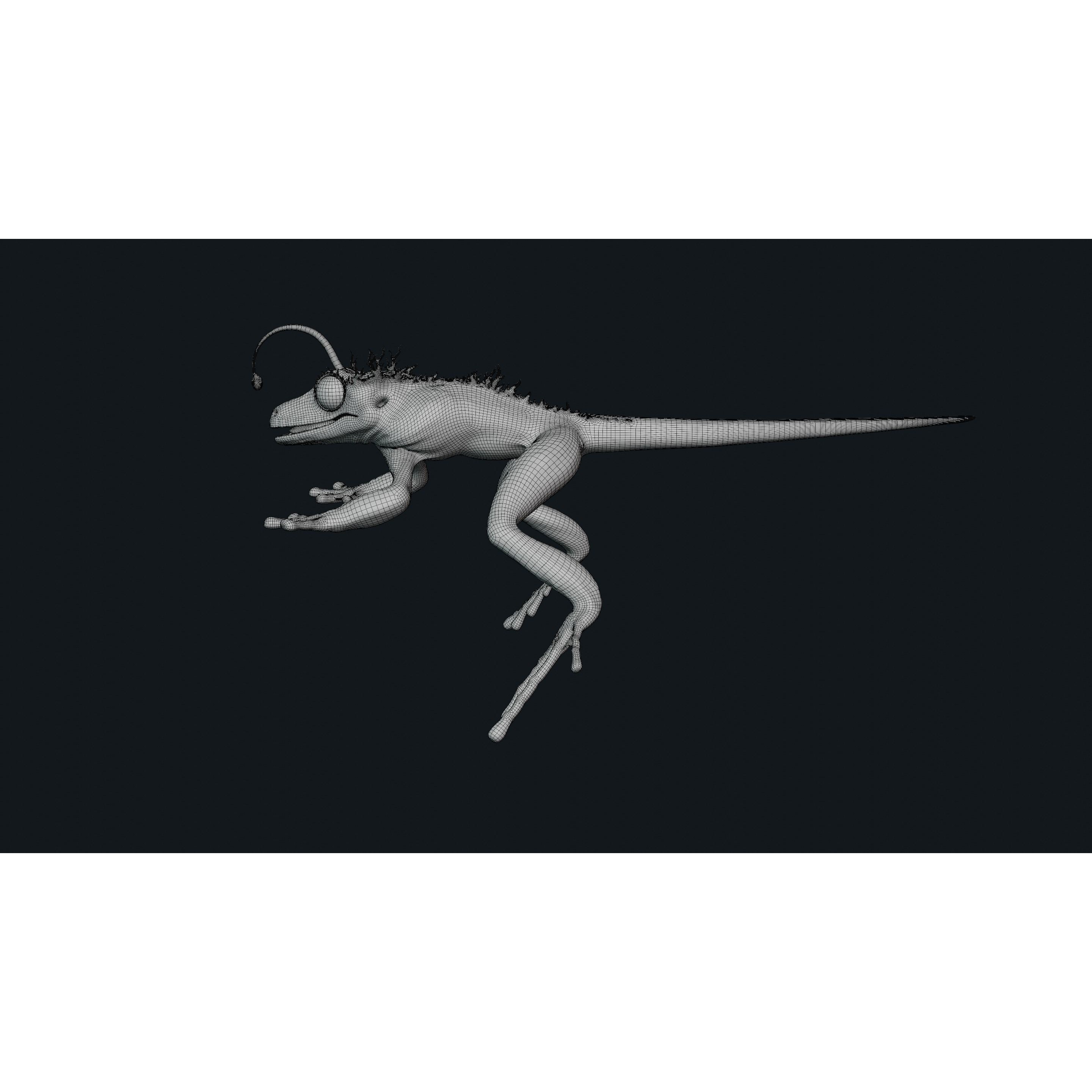 Fantasy Reptile - Low-Poly Game-Ready 3D Model - View 21