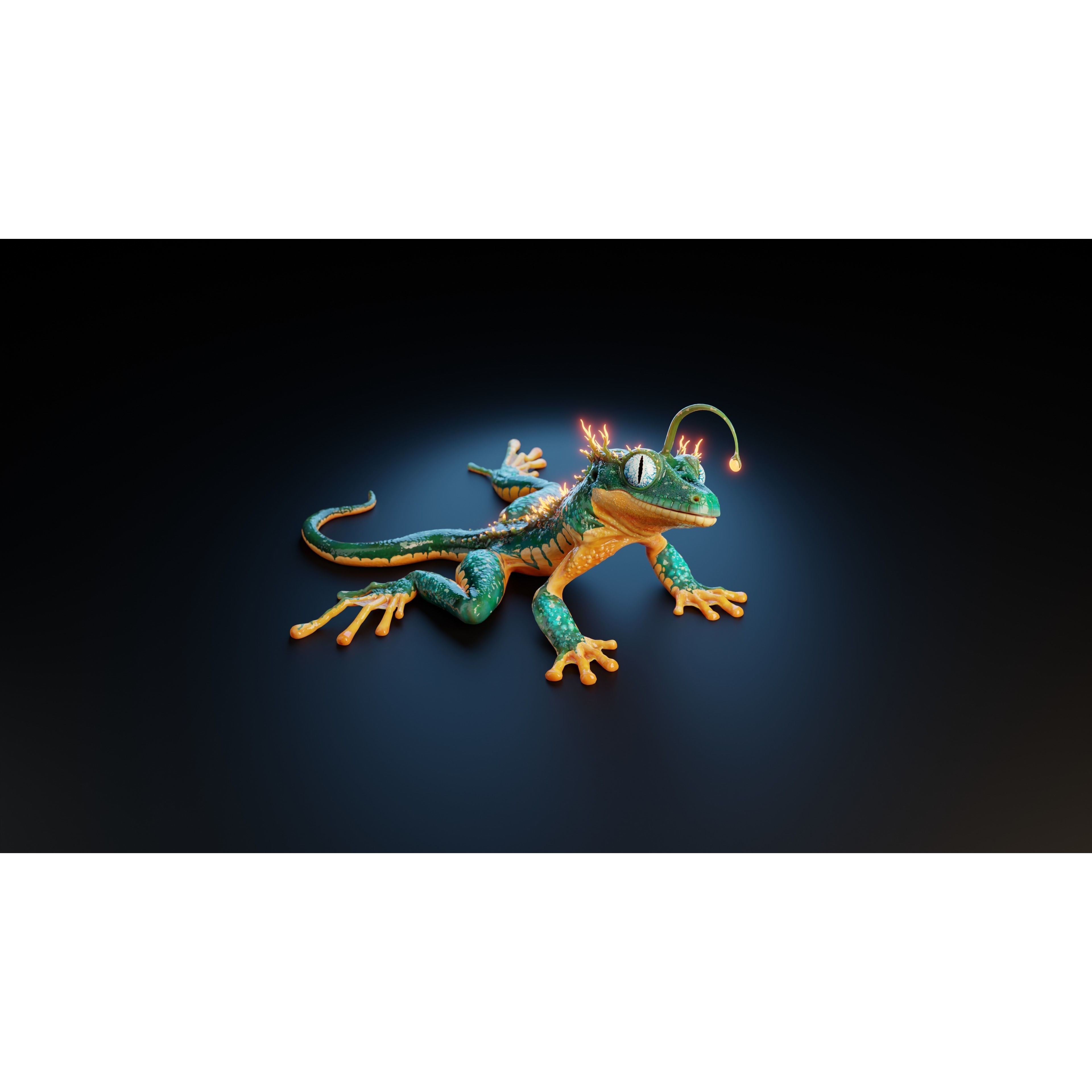 Fantasy Reptile - Low-Poly Game-Ready 3D Model - View 7