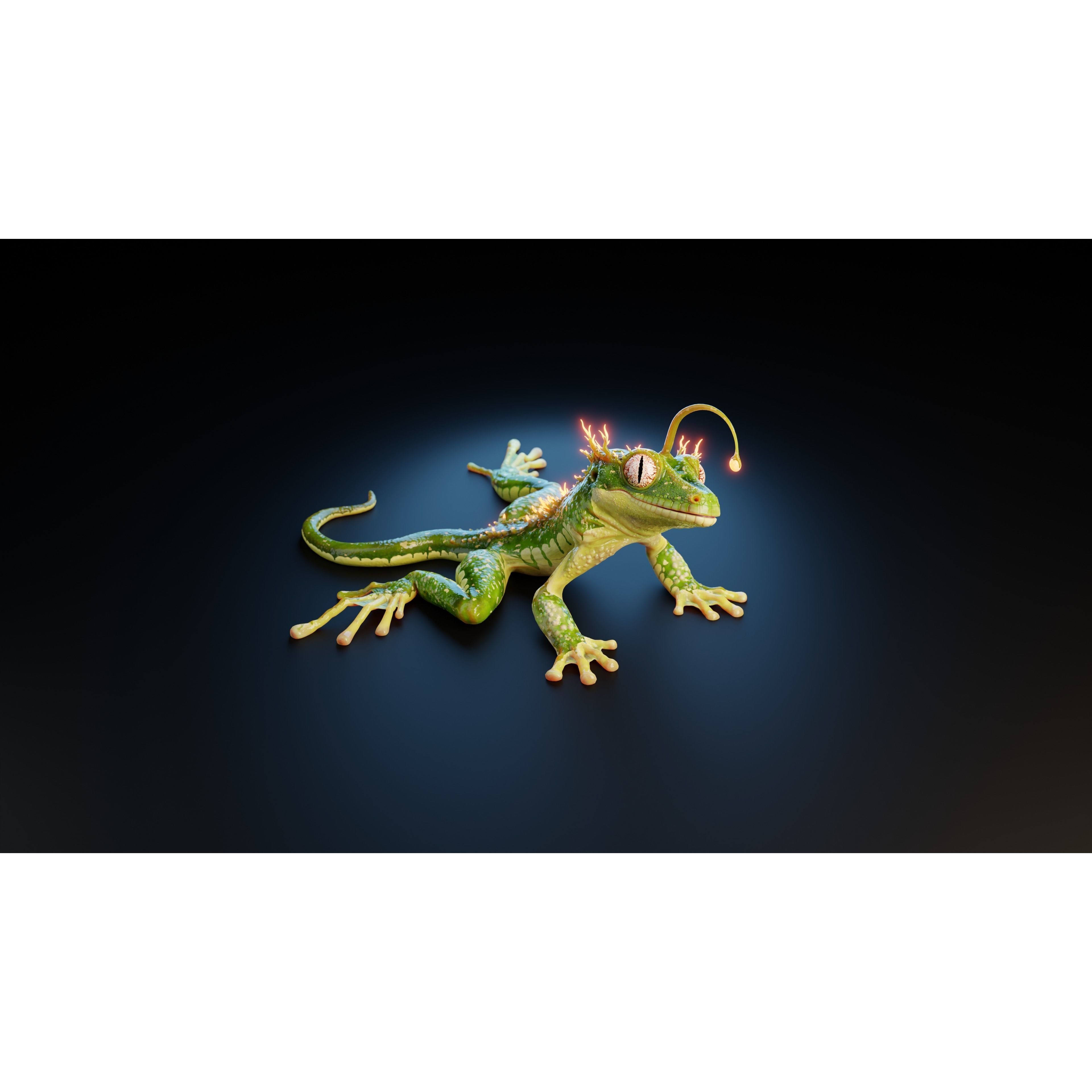 Fantasy Reptile - Low-Poly Game-Ready 3D Model - View 8
