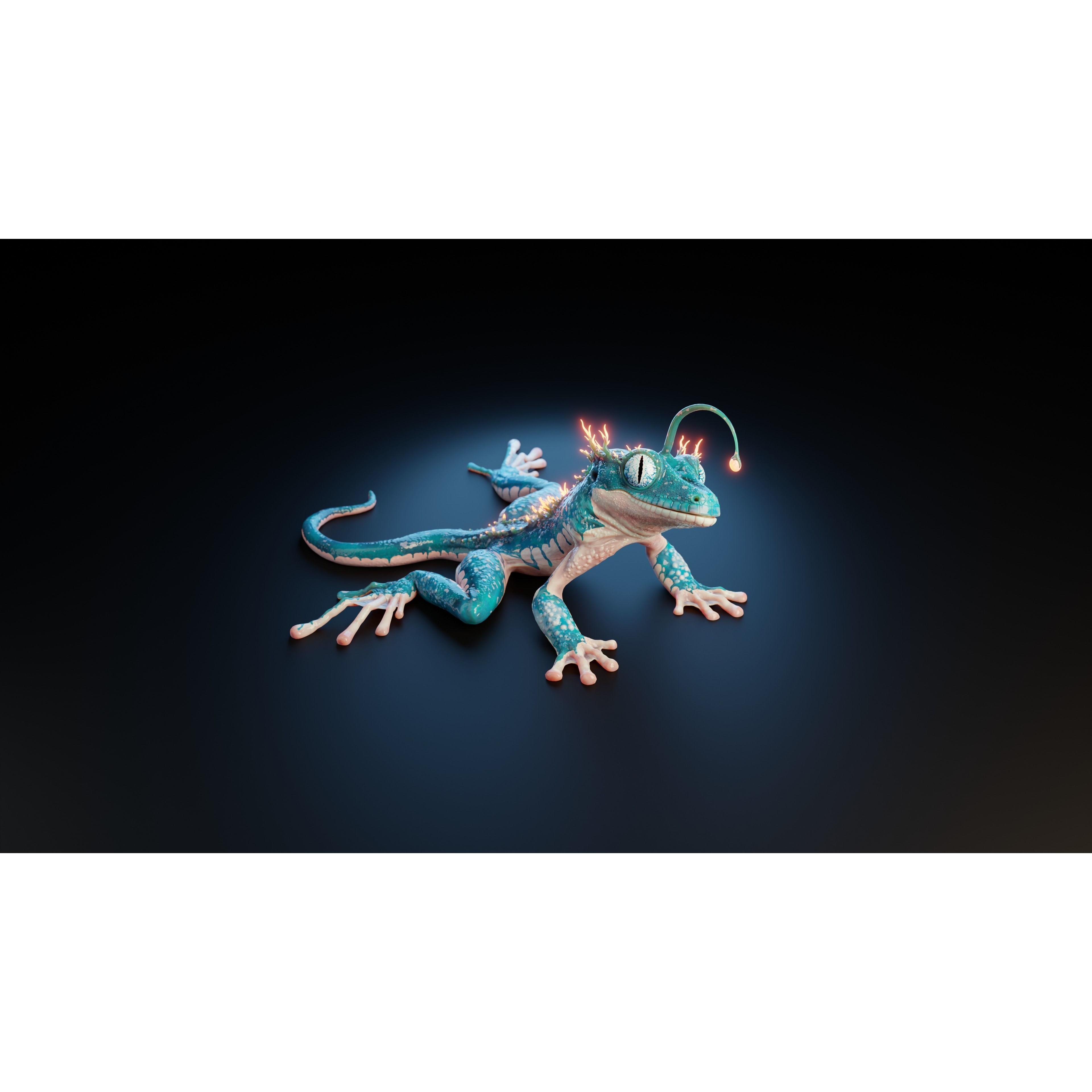 Fantasy Reptile - Low-Poly Game-Ready 3D Model - View 9