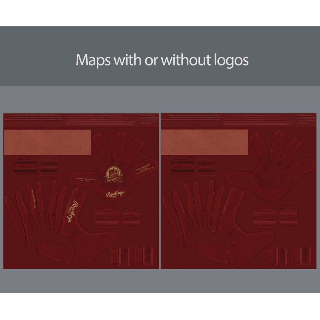 Baseball Glove 3D Model – Photorealistic High-Quality Asset, FBX, OBJ