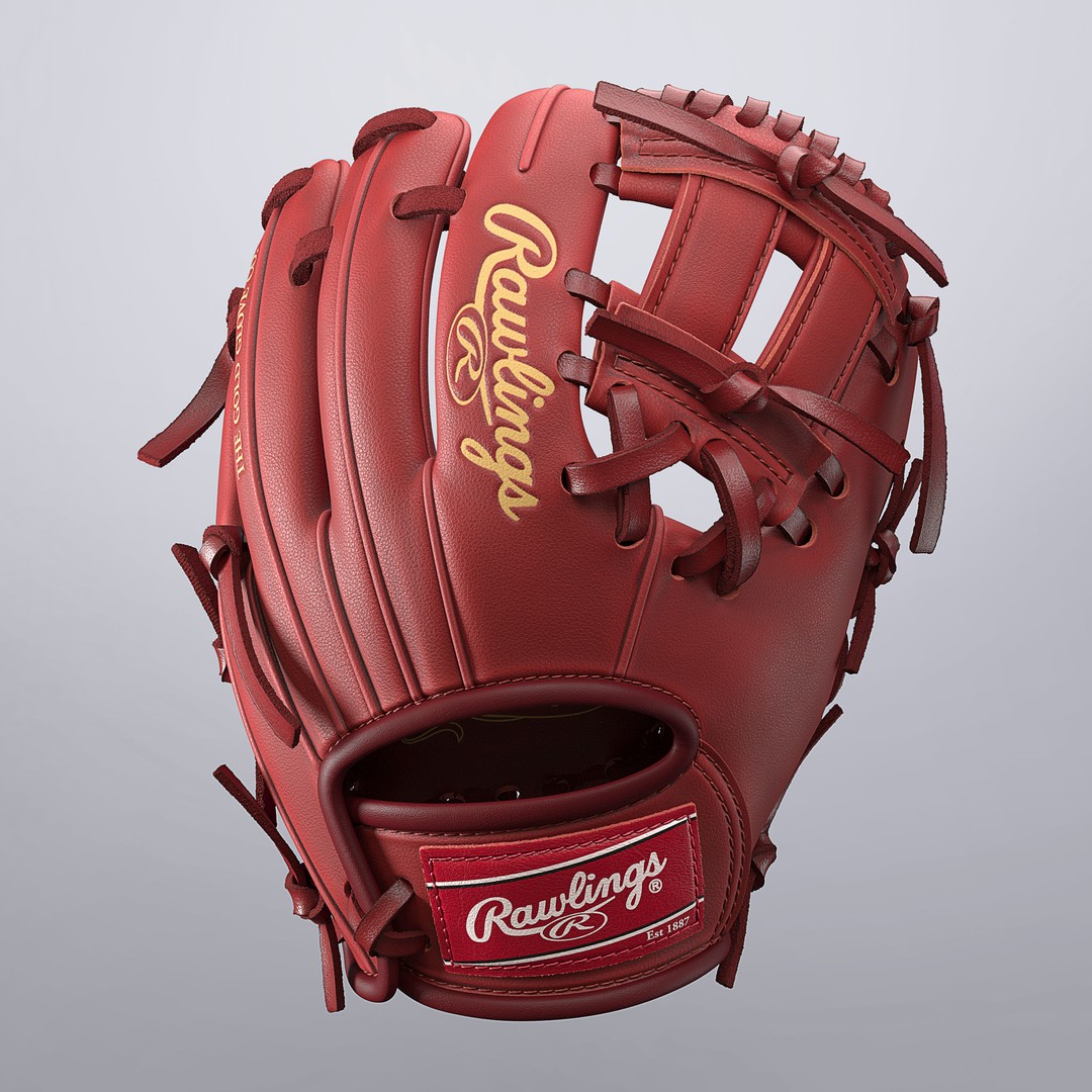 Baseball Glove 3D Model – Photorealistic High-Quality Asset, FBX, OBJ - View 3