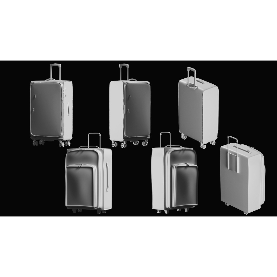 Bags Basemesh Collection 3D Model – High-Quality Tote, Backpack, and Luggage Meshes, FBX, OBJ - View 33