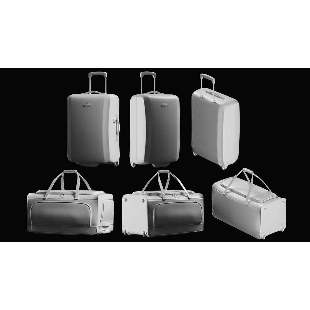 Bags Basemesh Collection 3D Model – High-Quality Tote, Backpack, and Luggage Meshes, FBX, OBJ - View 35