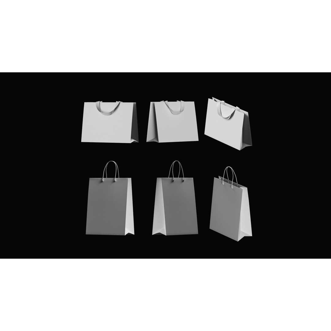 Bags Basemesh Collection 3D Model – High-Quality Tote, Backpack, and Luggage Meshes, FBX, OBJ - View 41