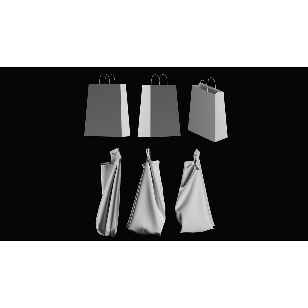 Bags Basemesh Collection 3D Model – High-Quality Tote, Backpack, and Luggage Meshes, FBX, OBJ - View 42