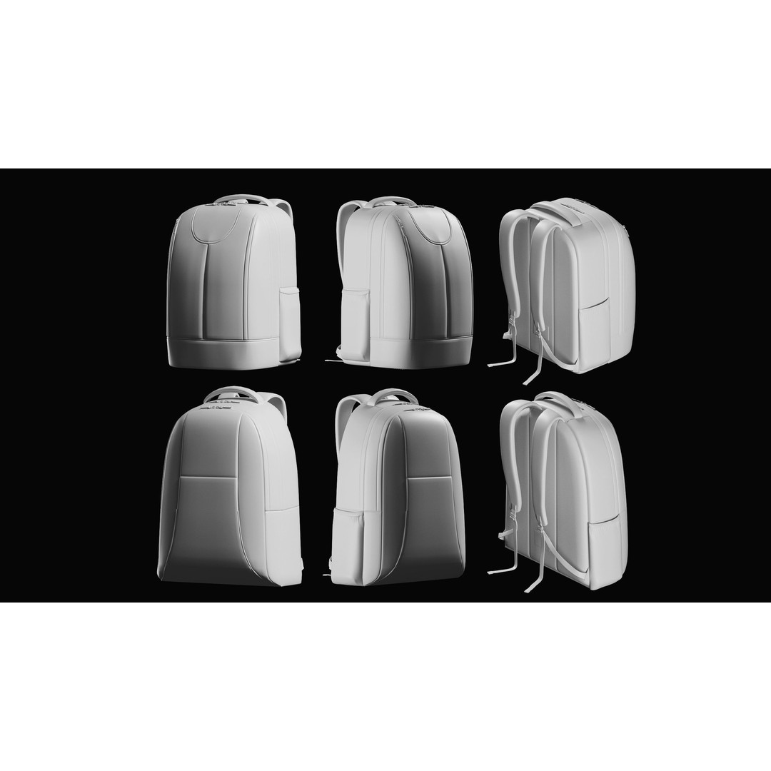 Bags Basemesh Collection 3D Model – High-Quality Tote, Backpack, and Luggage Meshes, FBX, OBJ - View 9