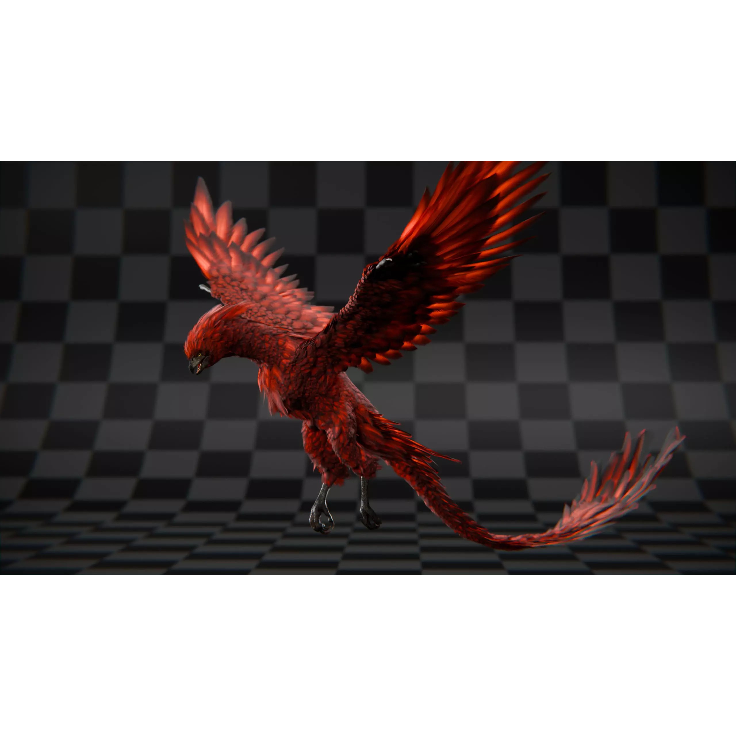 Phoenix - Low-Poly Game-Ready 3D Model - View 18
