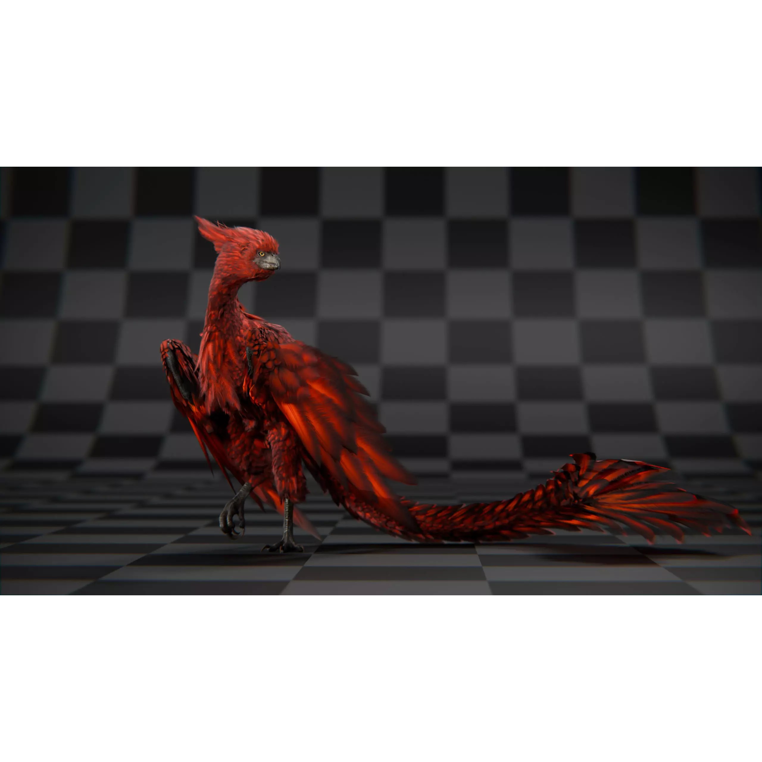 Phoenix - Low-Poly Game-Ready 3D Model - View 20