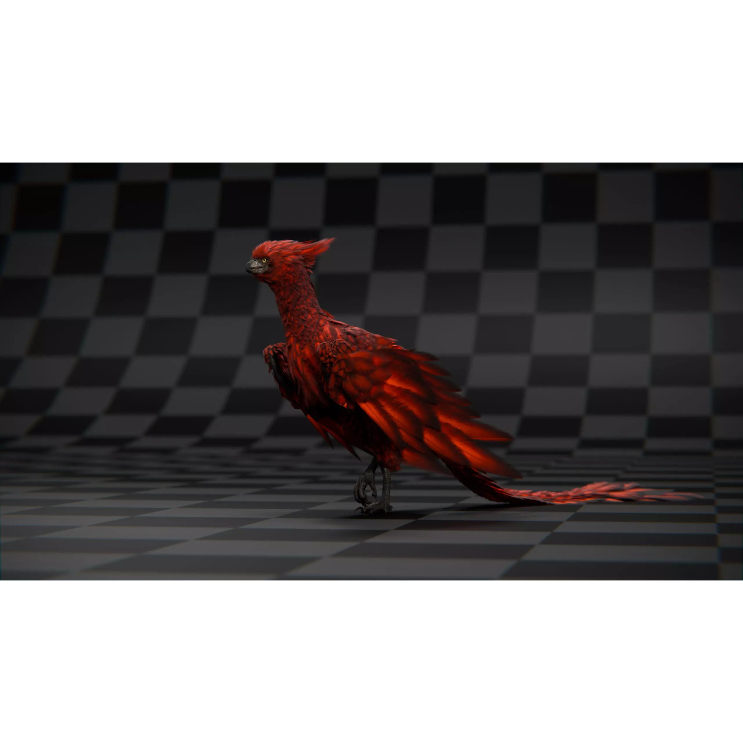 Phoenix - Low-Poly Game-Ready 3D Model - View 21