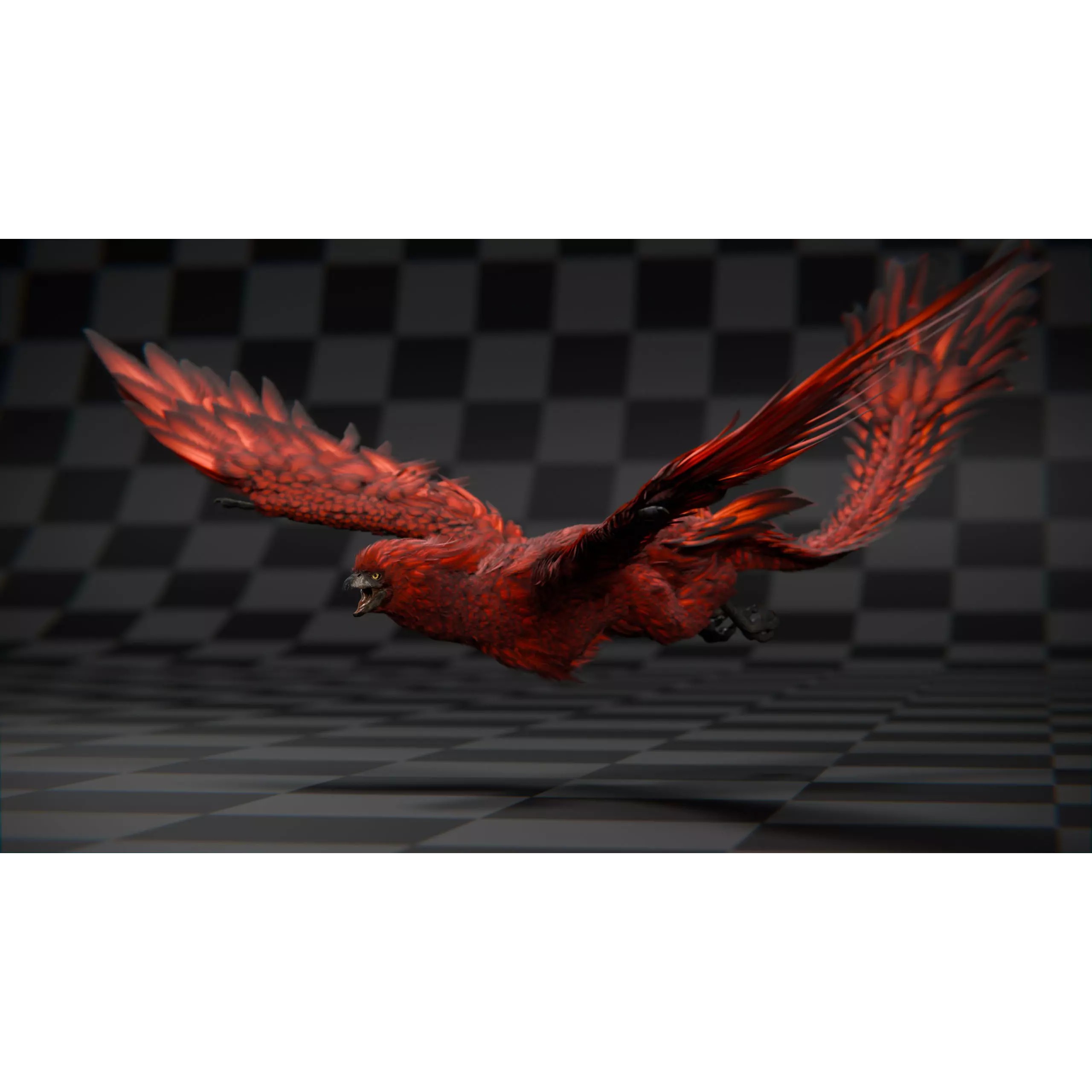 Phoenix - Low-Poly Game-Ready 3D Model - View 24