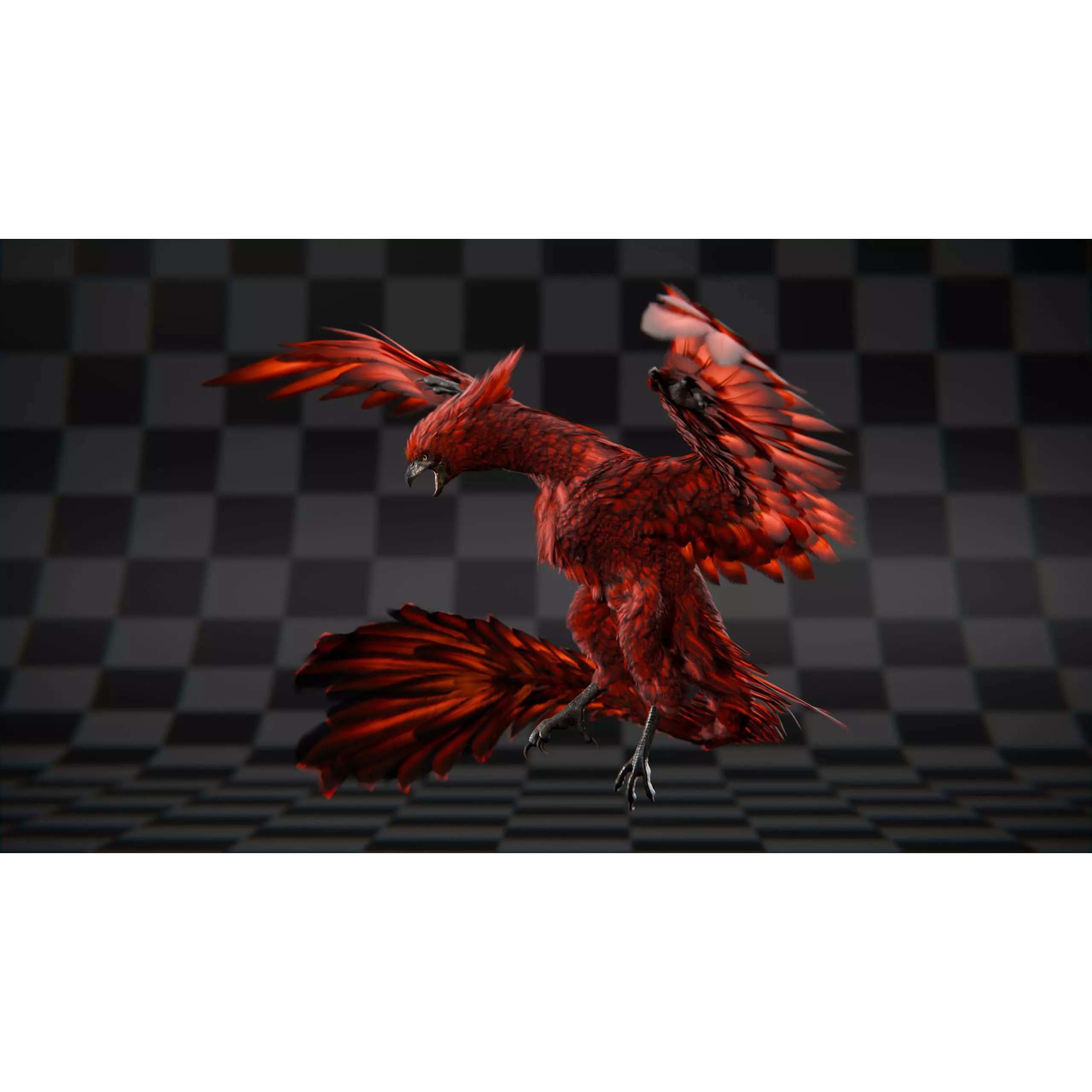 Phoenix - Low-Poly Game-Ready 3D Model - View 27