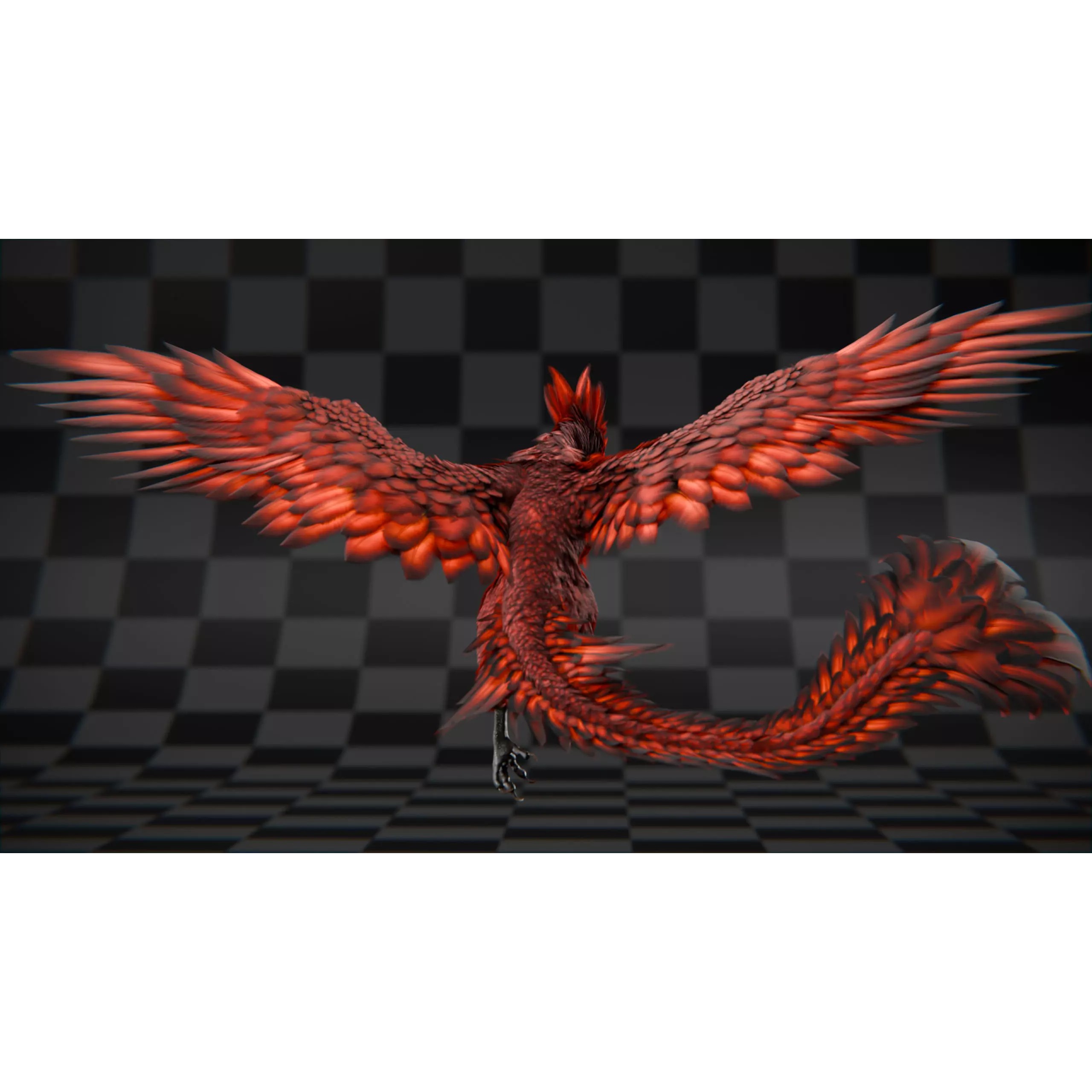 Phoenix - Low-Poly Game-Ready 3D Model - View 28