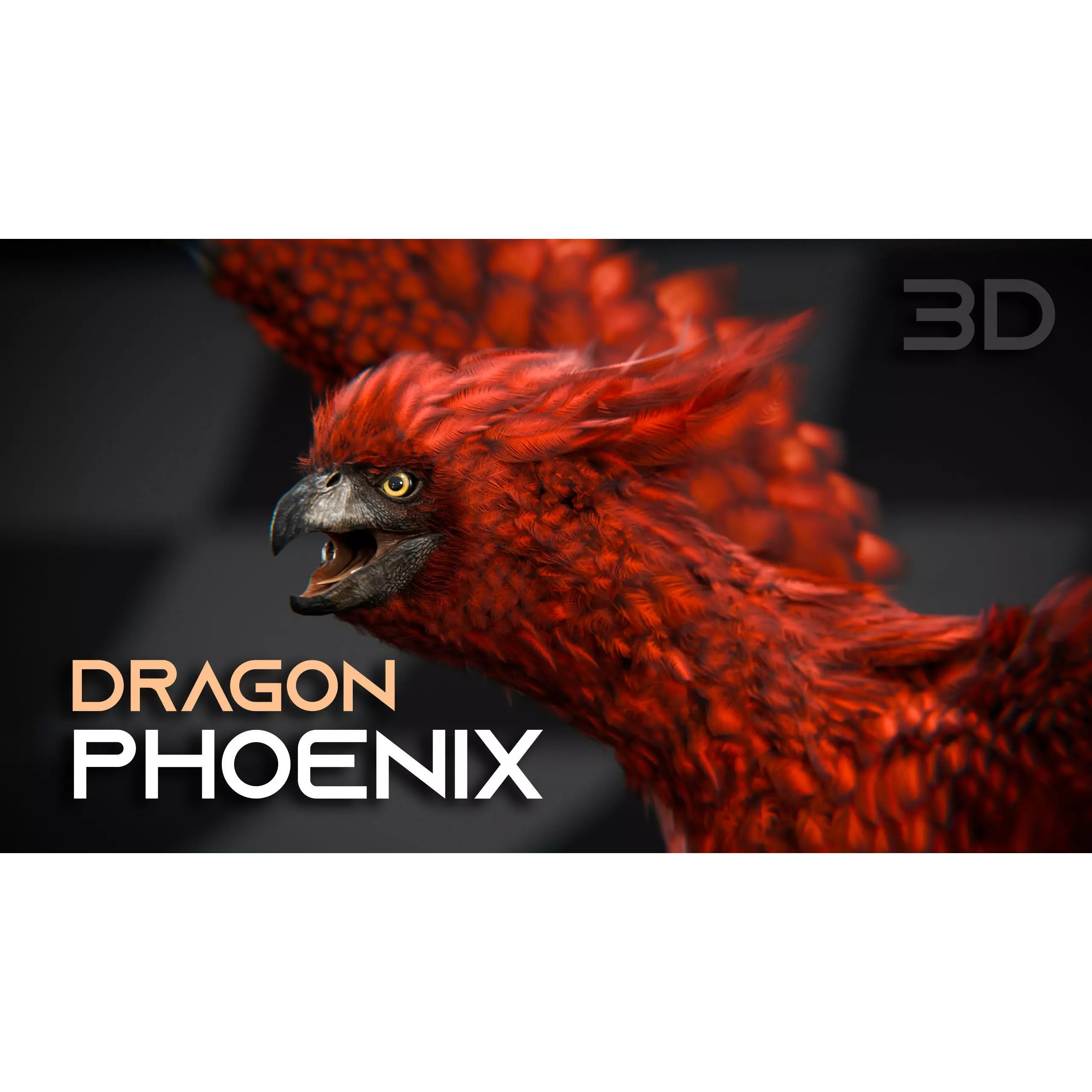 Phoenix - Low-Poly Game-Ready 3D Model - View 29