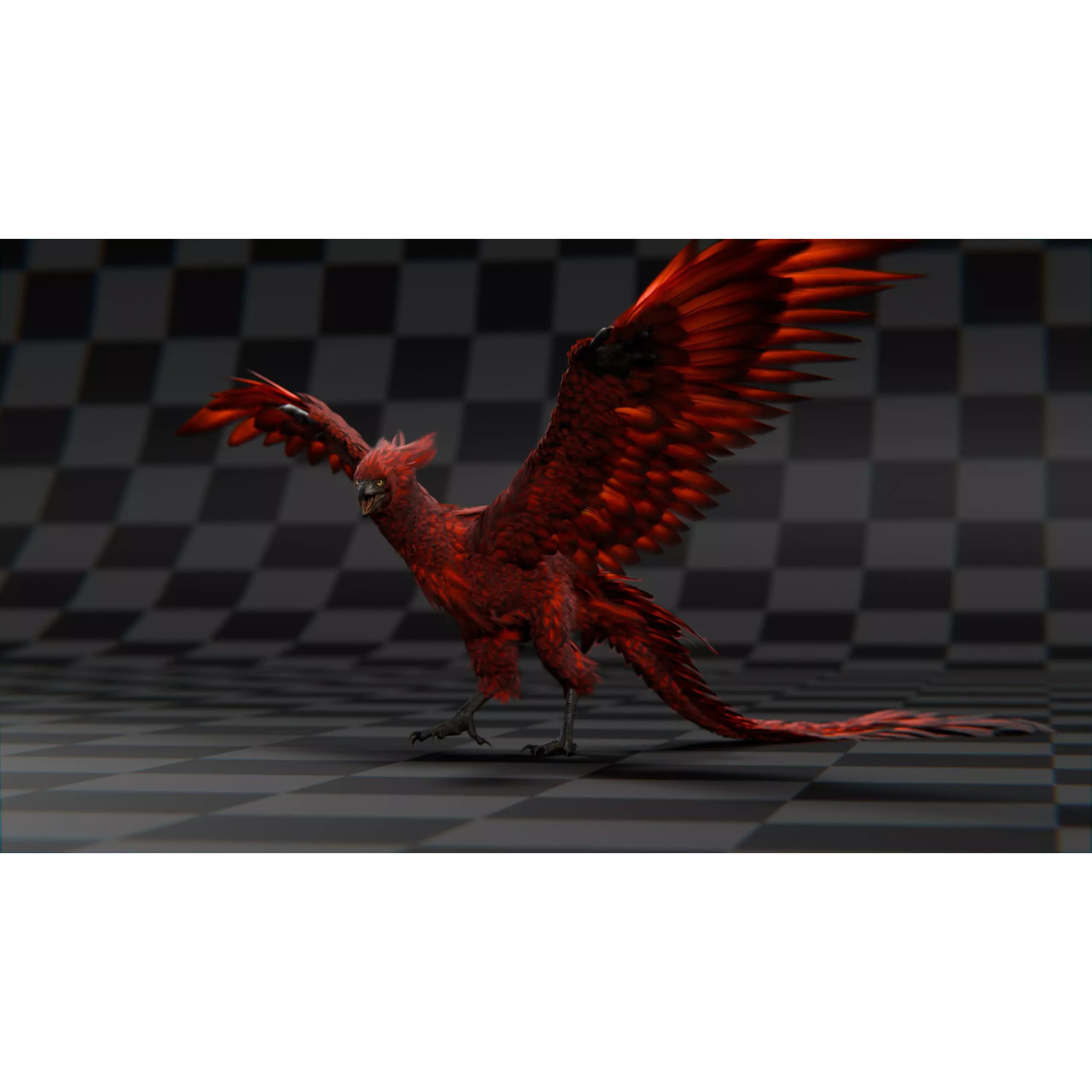 Phoenix - Low-Poly Game-Ready 3D Model - View 5