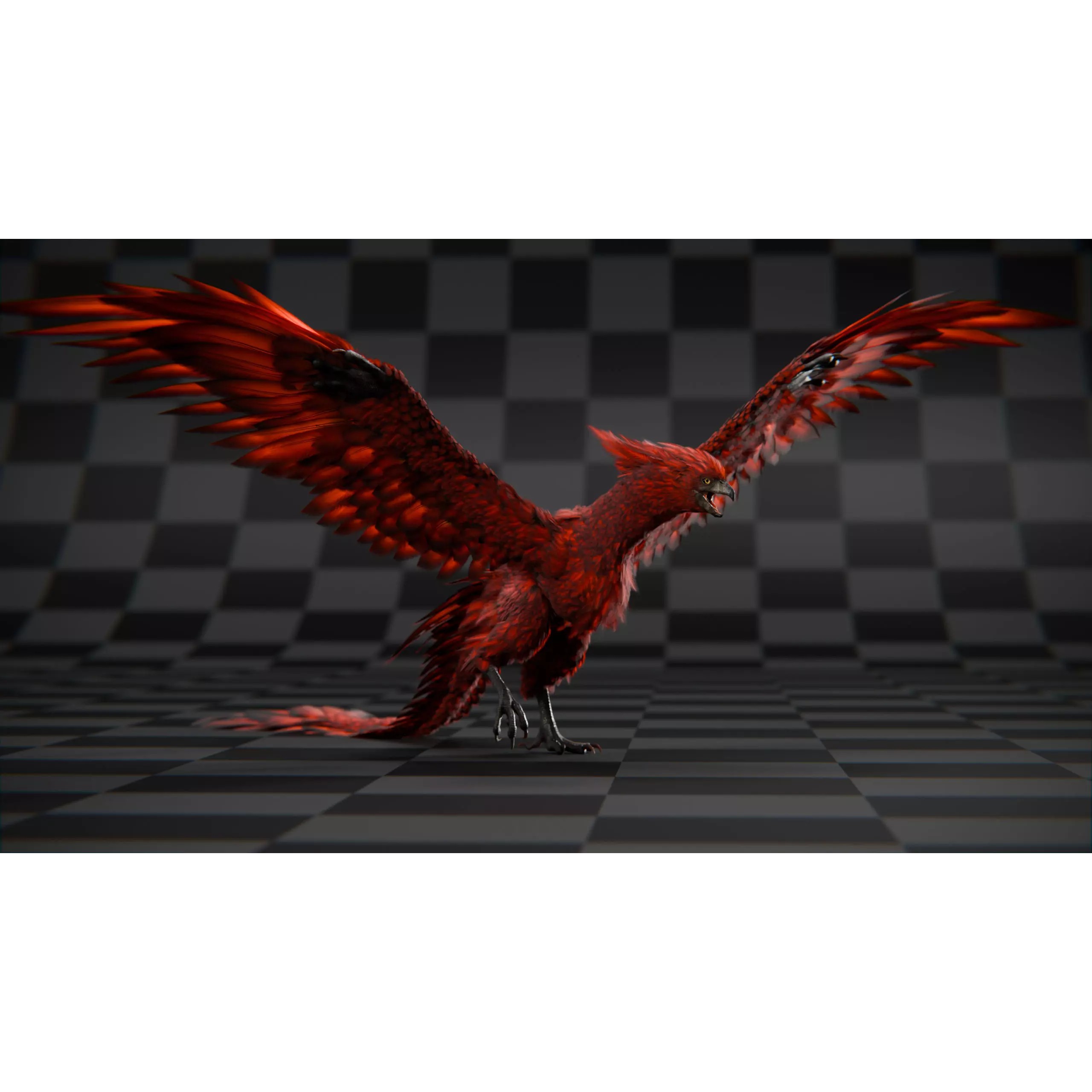 Phoenix - Low-Poly Game-Ready 3D Model - View 6